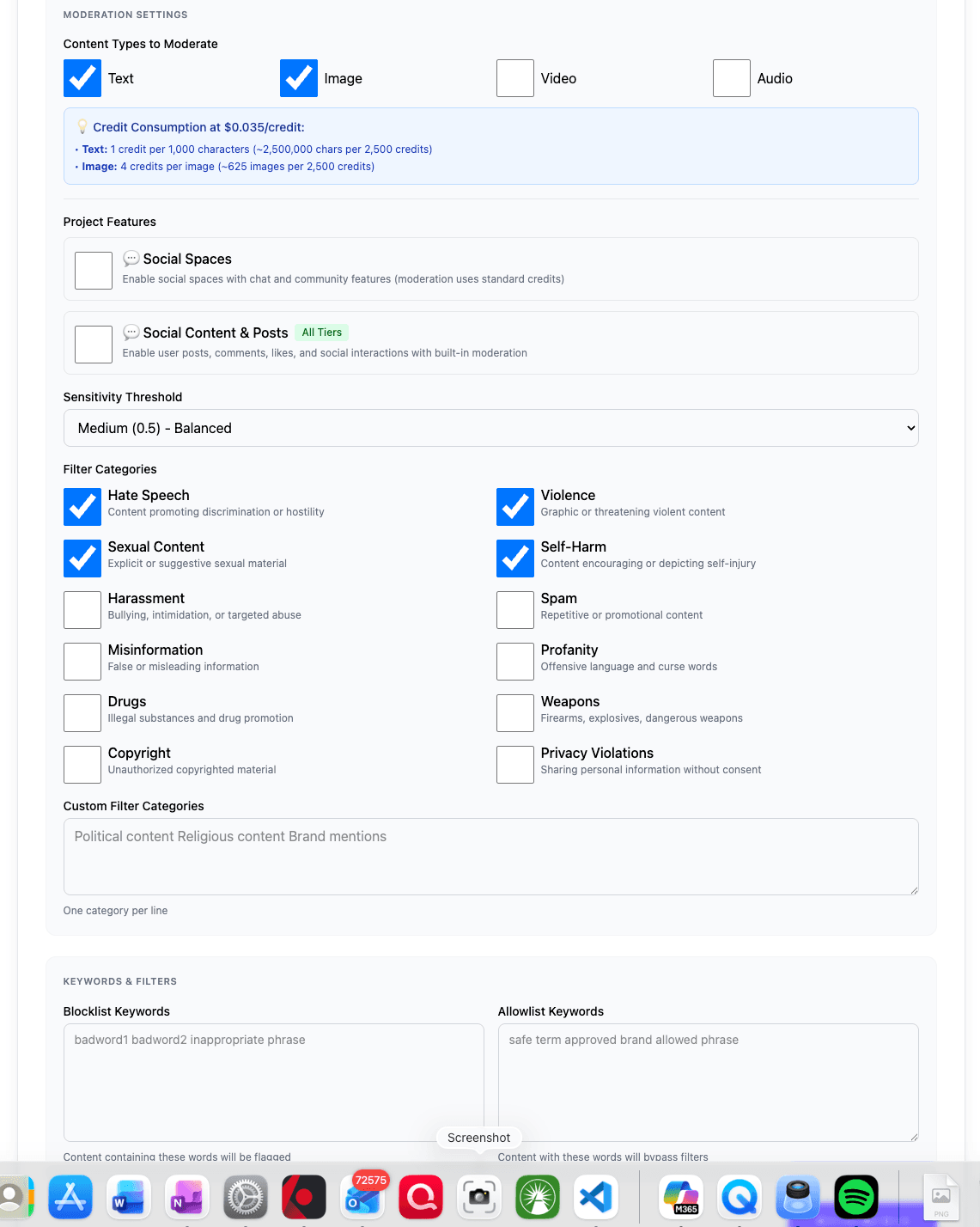 Management and Moderation One Platform screenshot 2