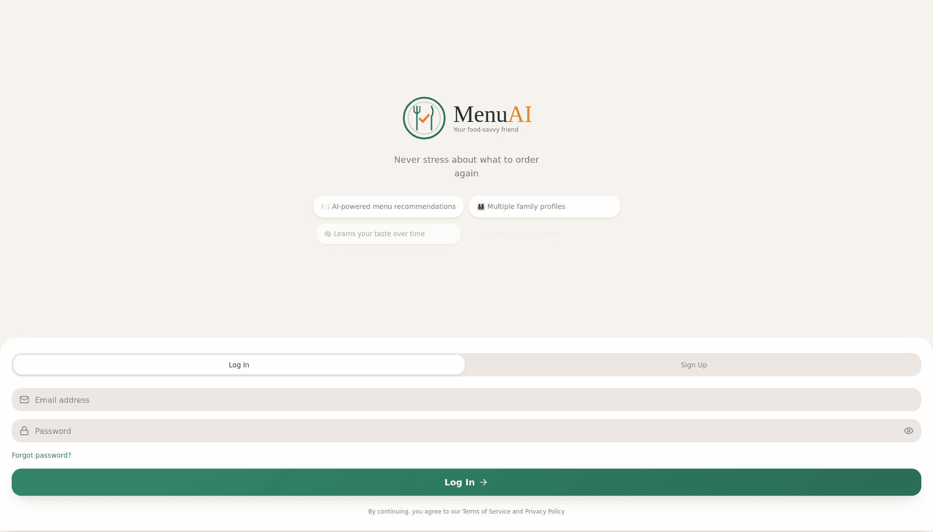 Menu AI screenshot 1