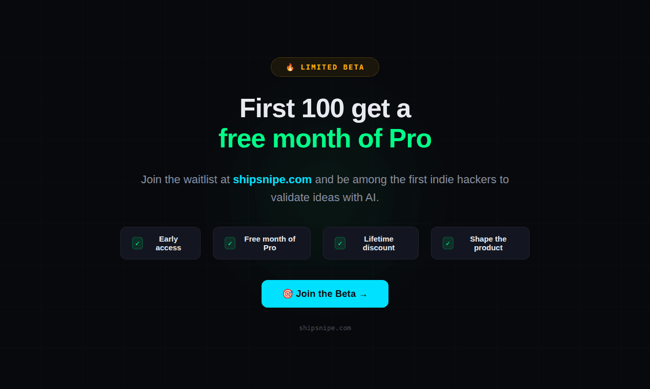 ShipSnipe: AI Idea Validation screenshot 4