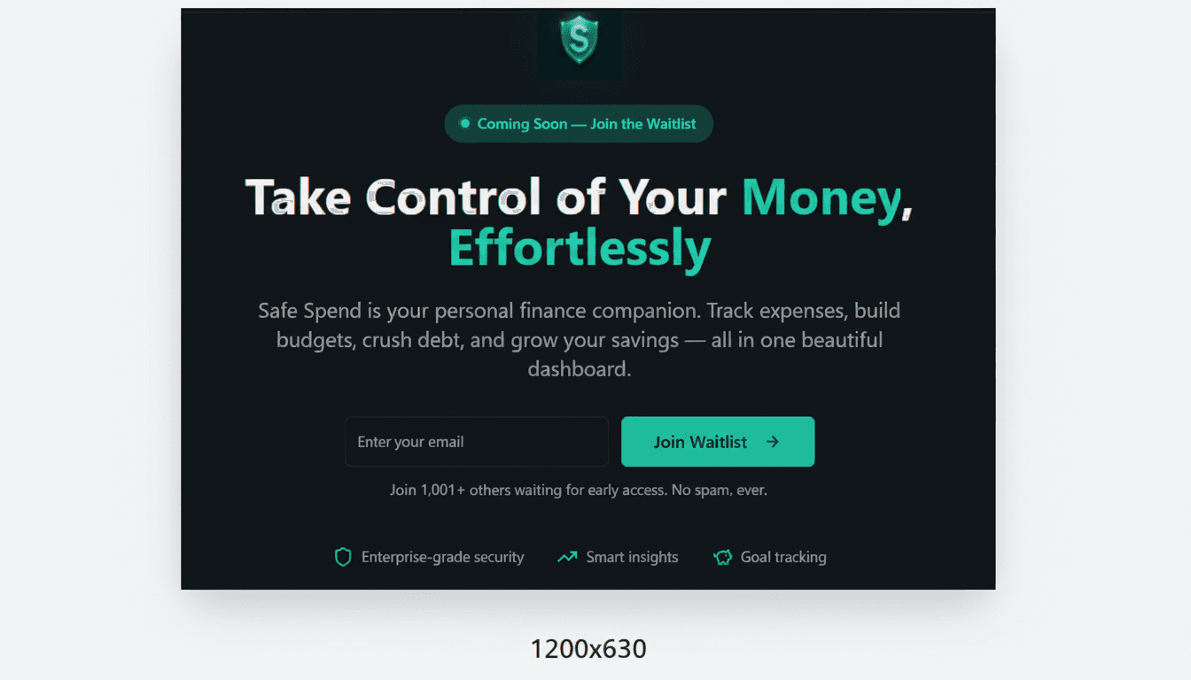 Safe Spend screenshot 1