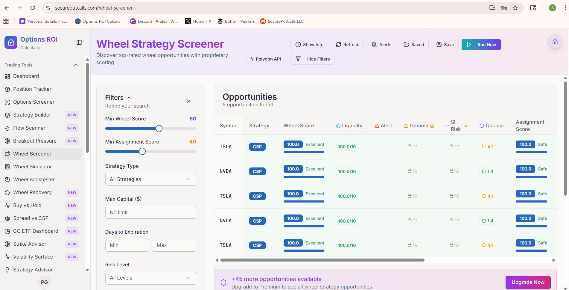 SecurePutCalls.com screenshot 4