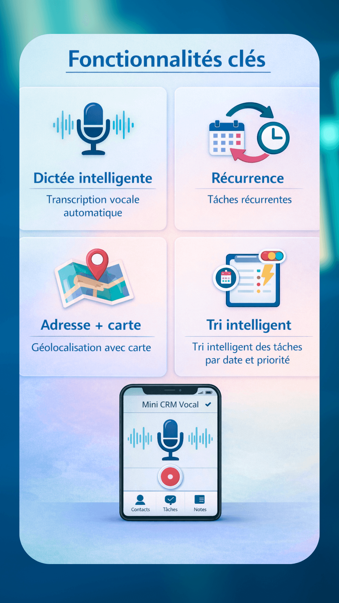 Mini CRM Vocal screenshot 2