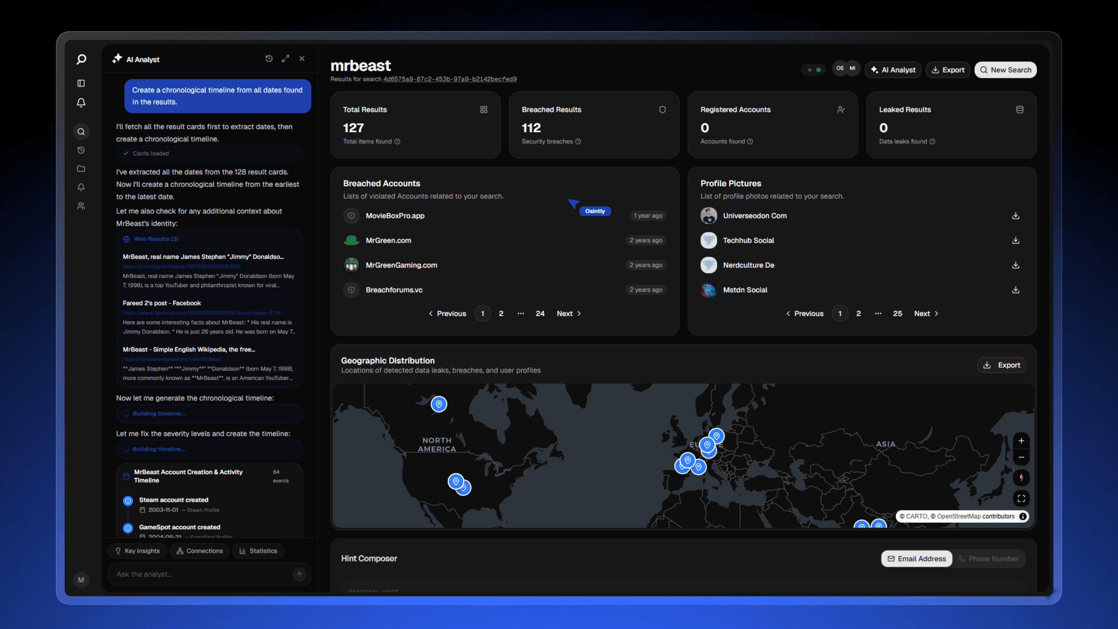 Osintly screenshot 3