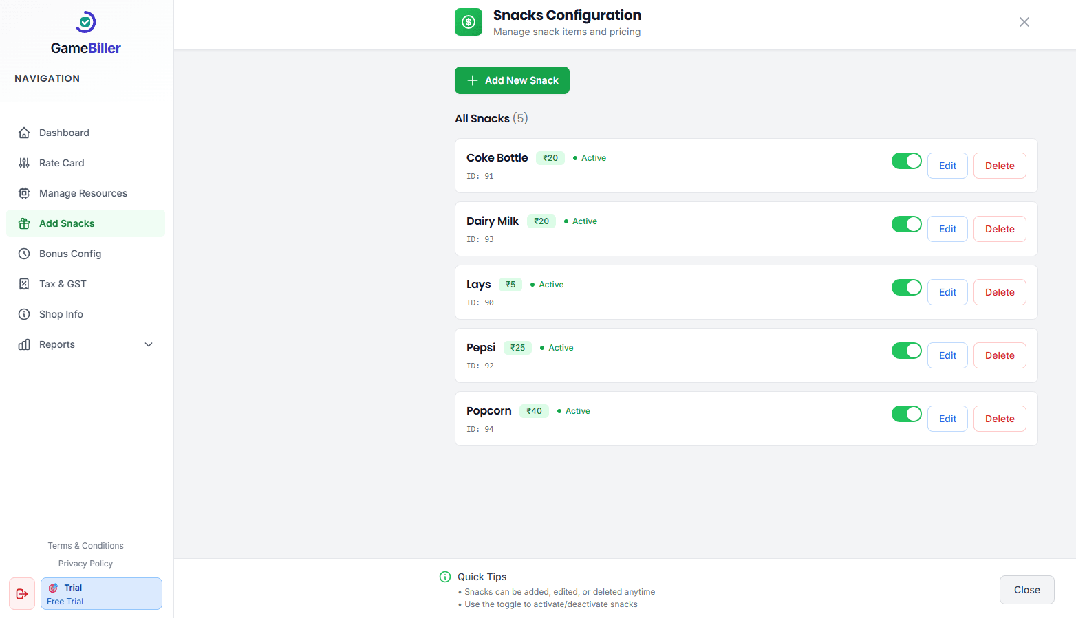 GameBiller screenshot 8