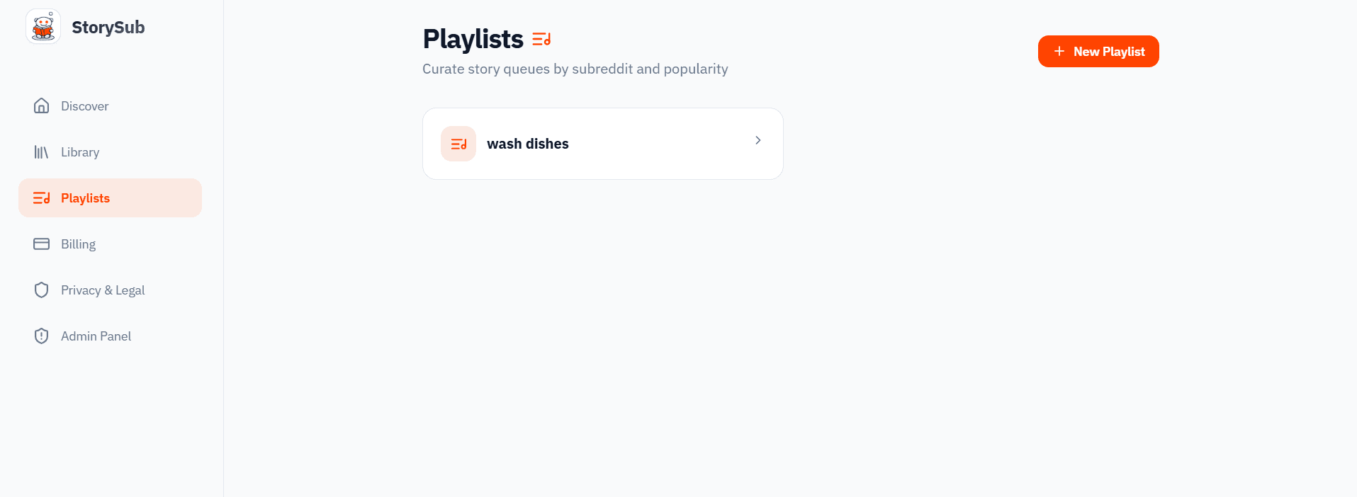 Spotify but for reddit stories screenshot 2