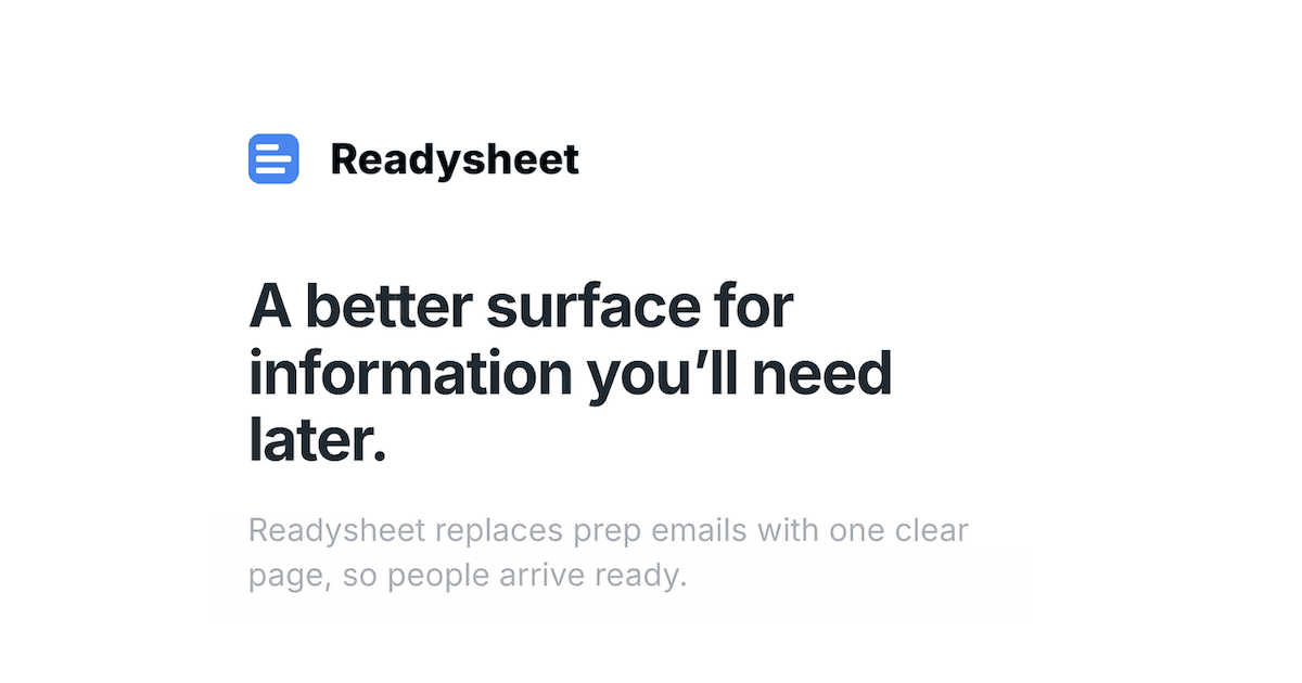 Readysheet screenshot 1