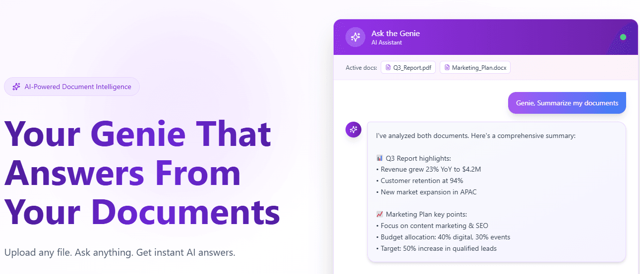 Ask the Genie screenshot 1