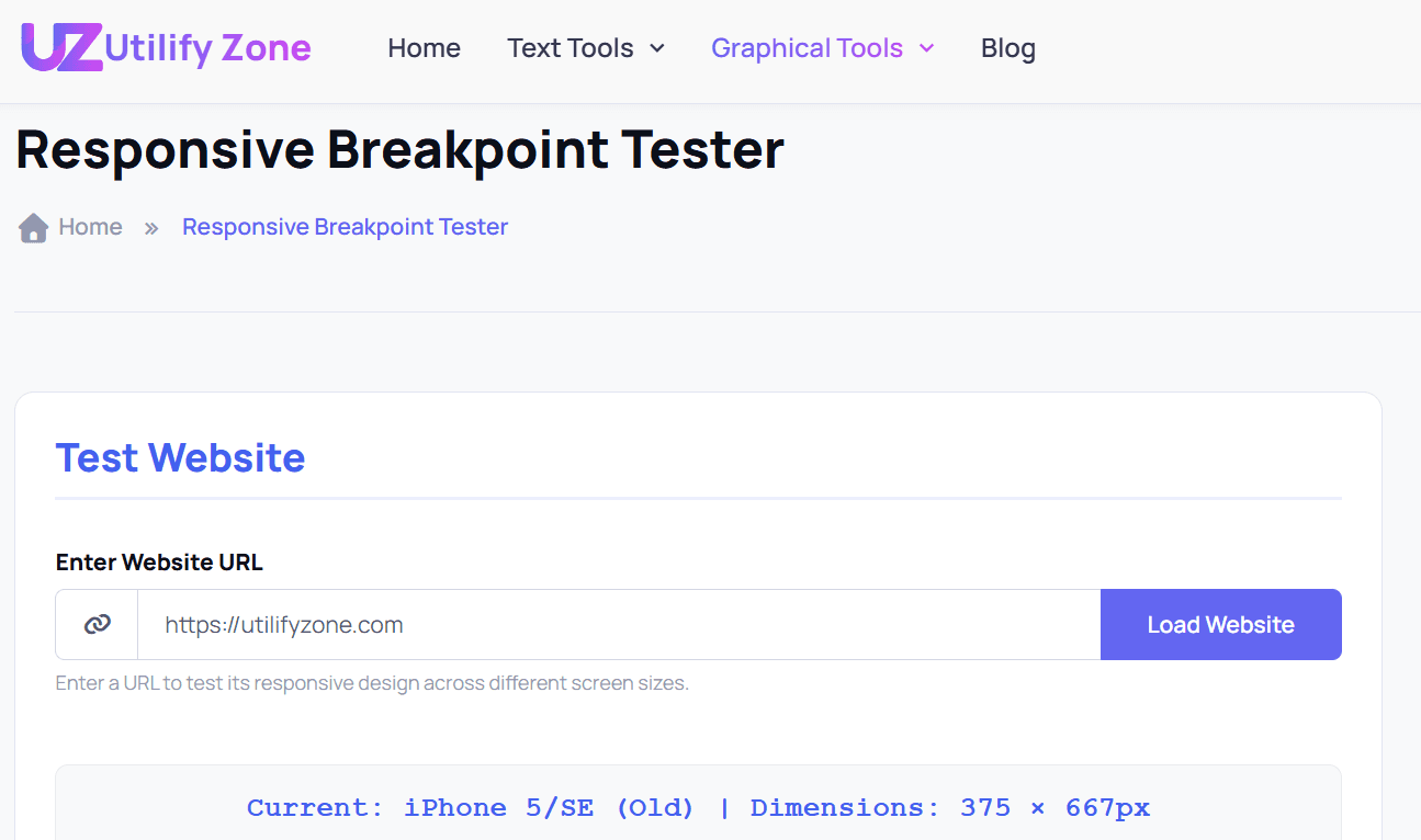 Responsive Breakpoint Tester screenshot 3
