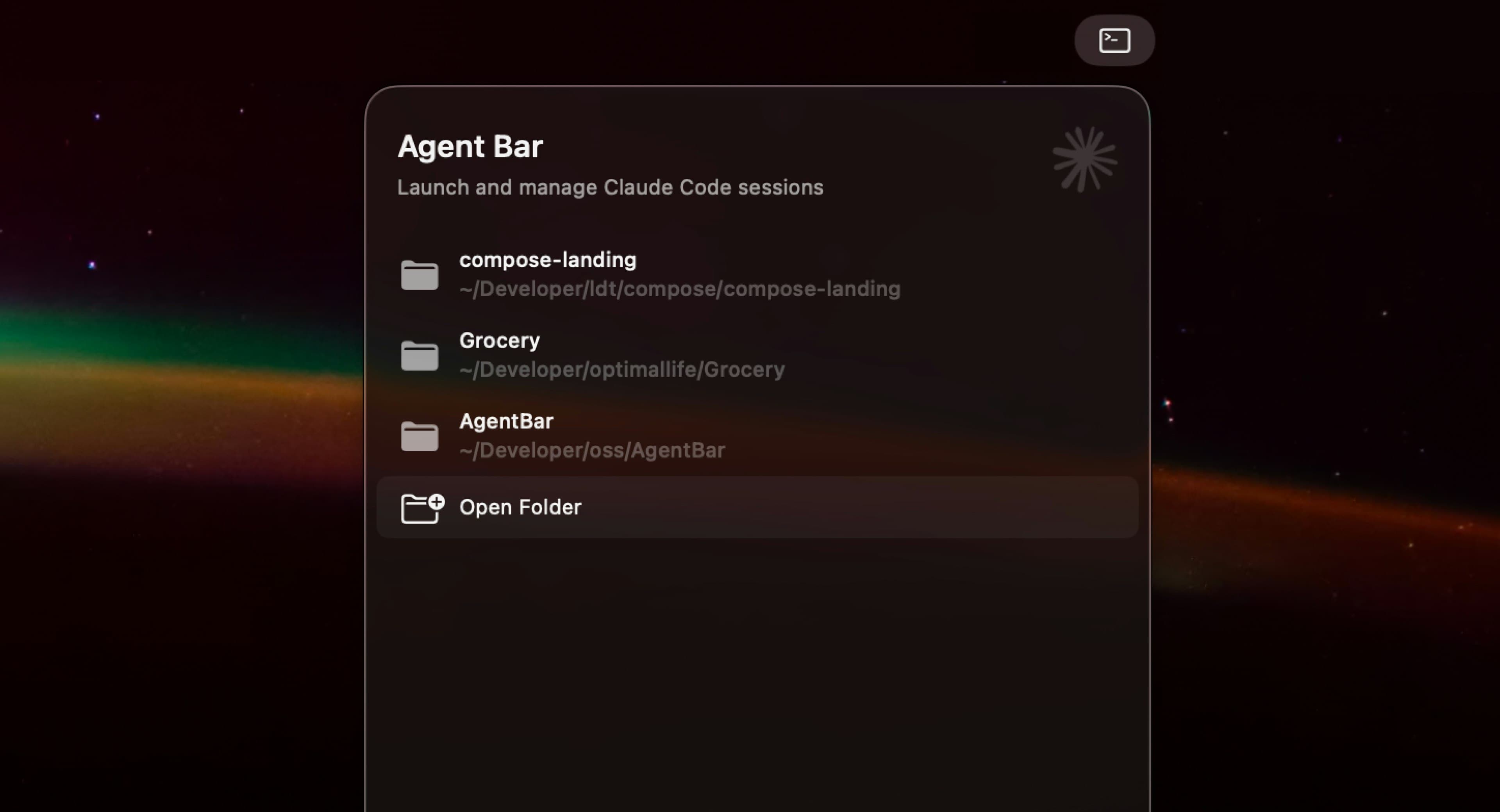 Agent Bar screenshot 2