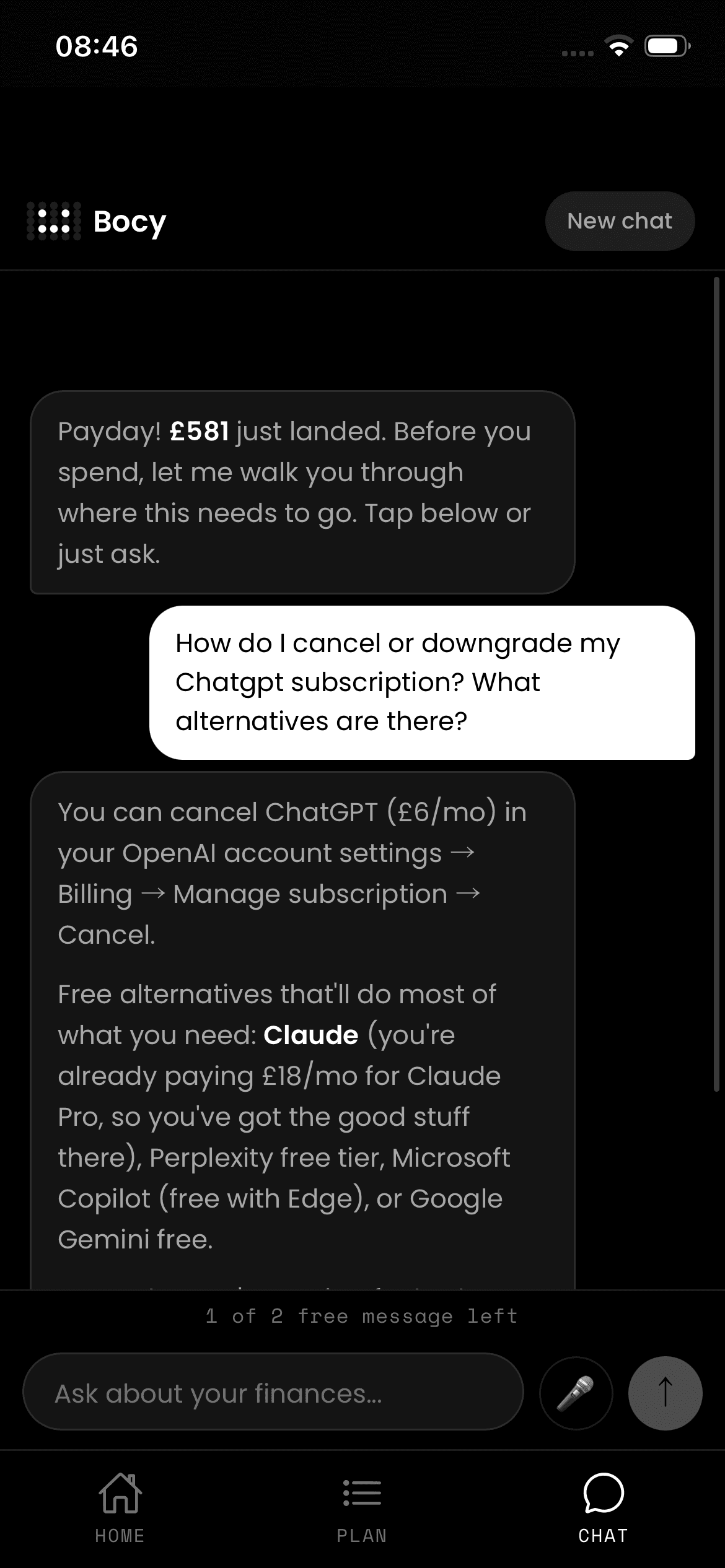 BOCY — AI financial decision assistant screenshot 4