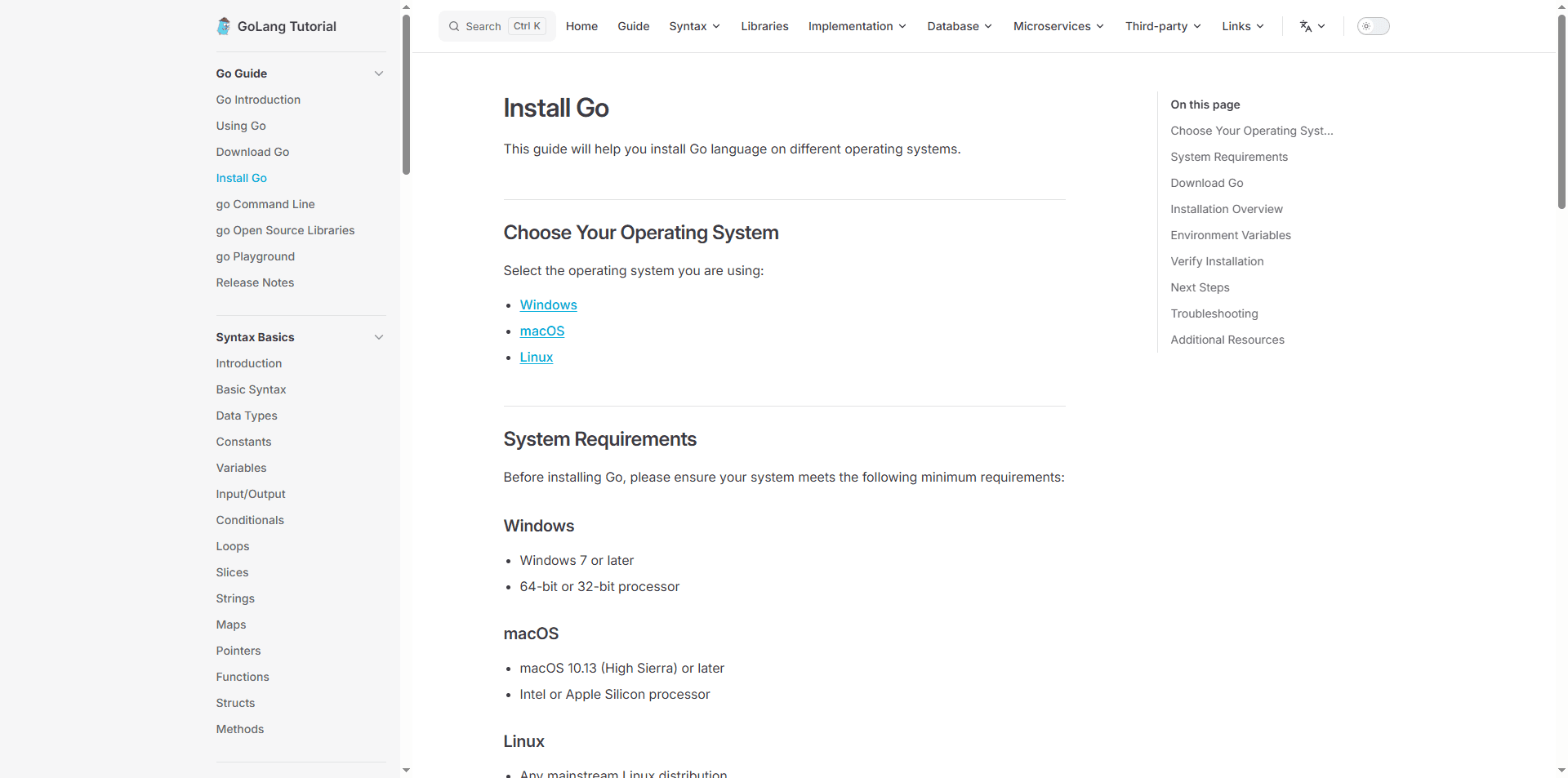 Go Language Tutorial screenshot 3