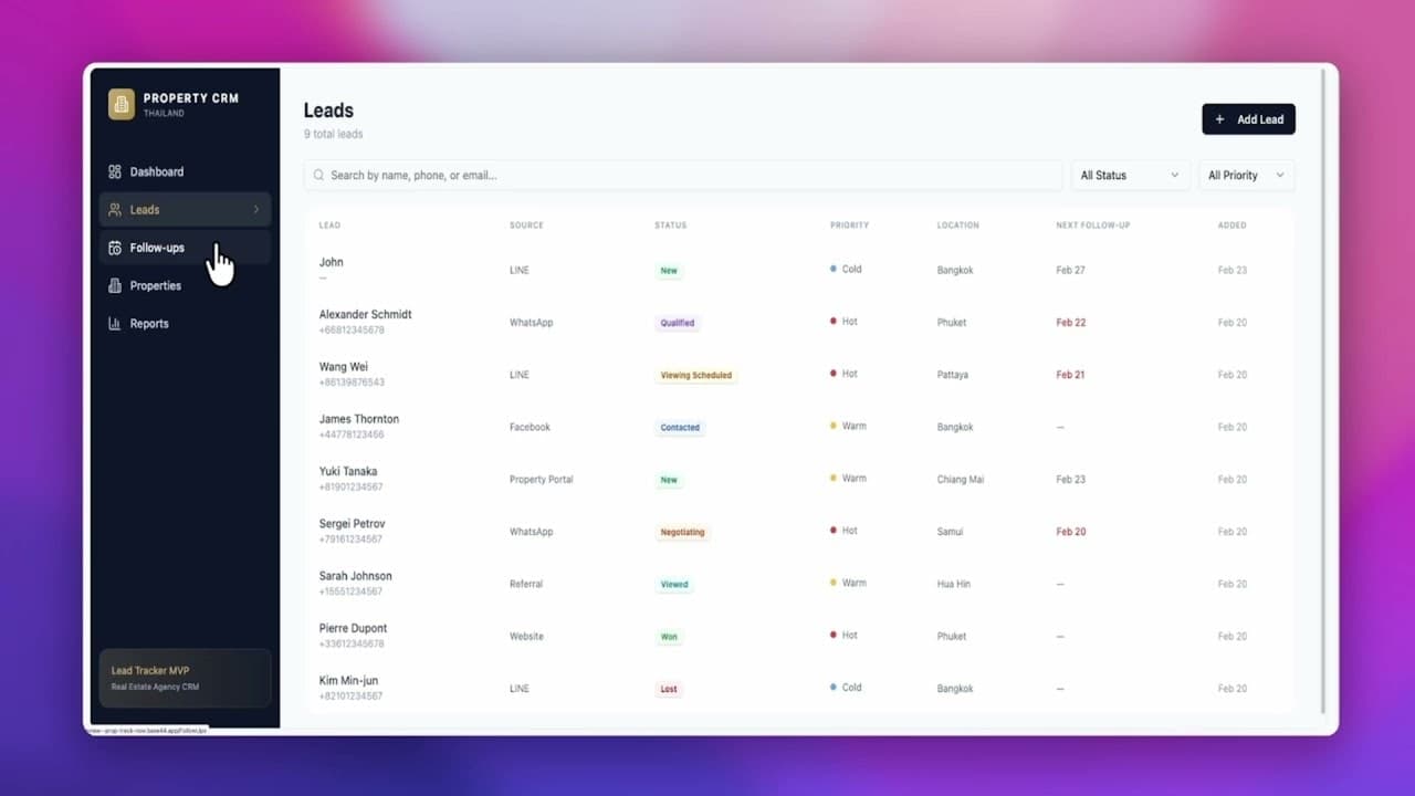 Lead Track screenshot 1