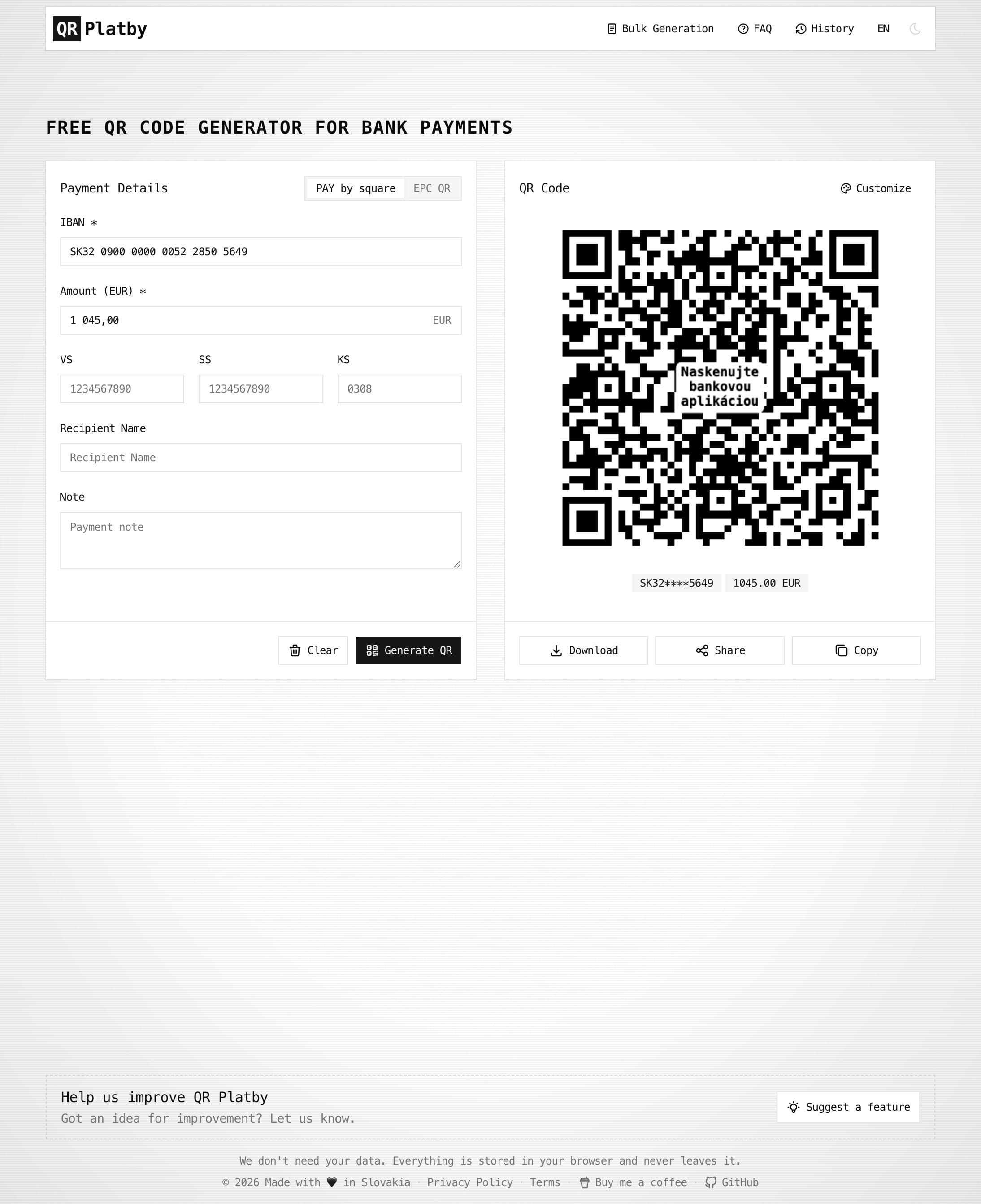 QR Platby screenshot 1