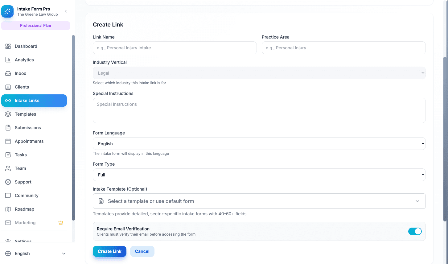 Intake Form Pro screenshot 2