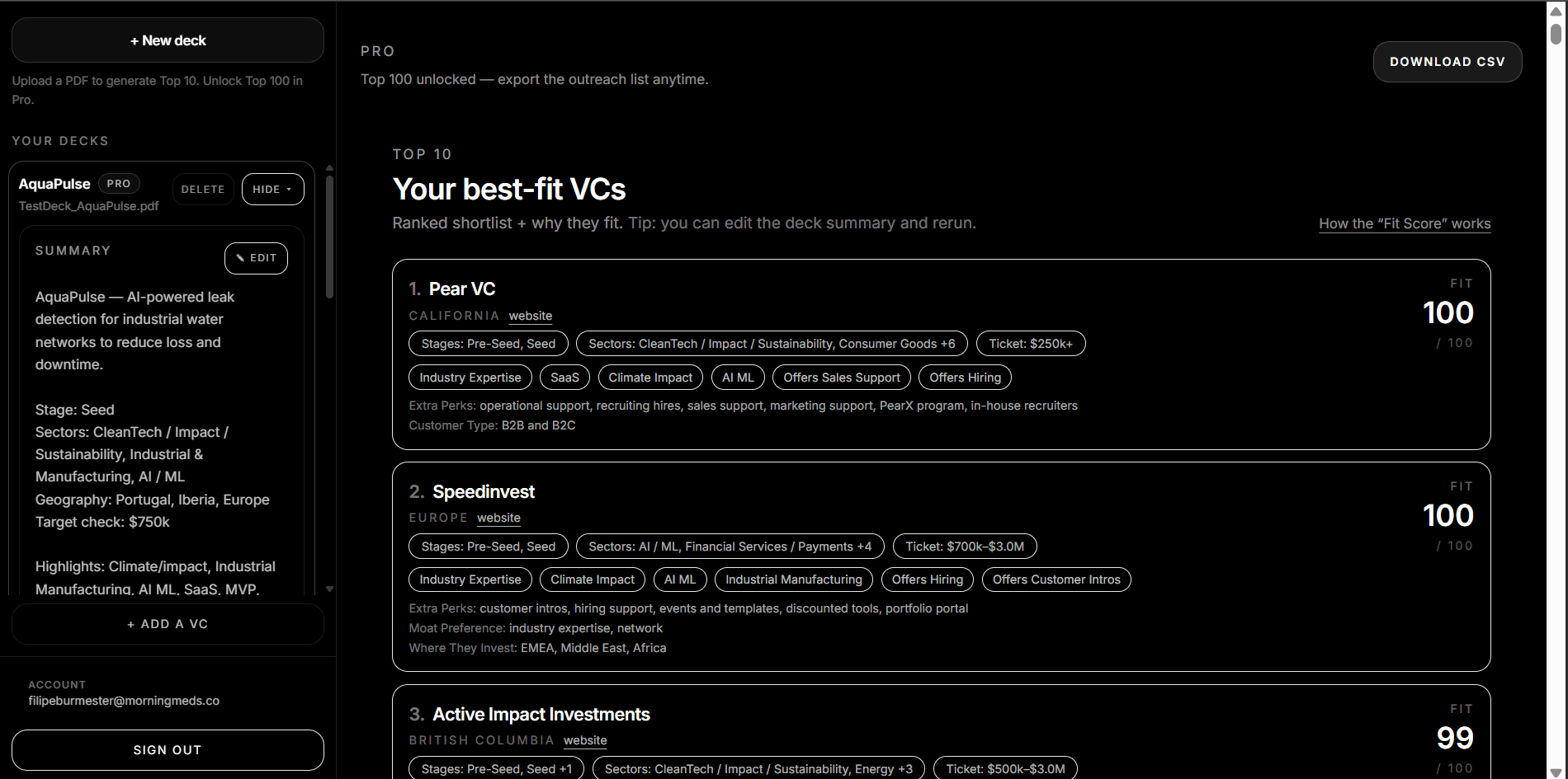 StartupVCMatch screenshot 1