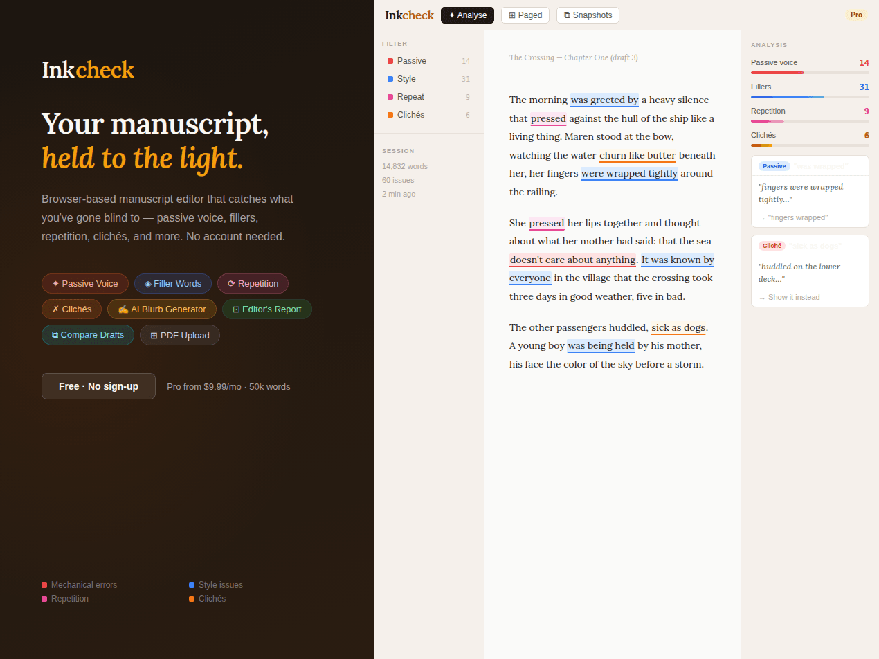 InkCheck screenshot 1
