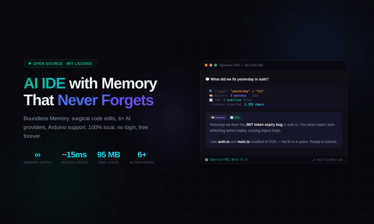 OperatorX02 AI Code IDE screenshot 5