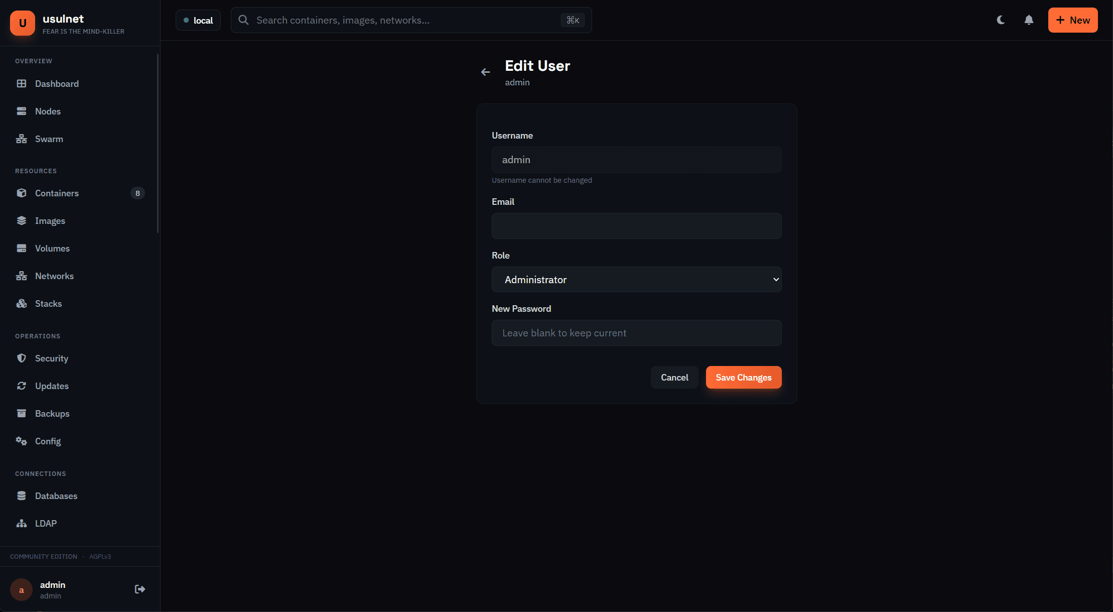 usulnet — DevOps & SysAdmins UI screenshot 16