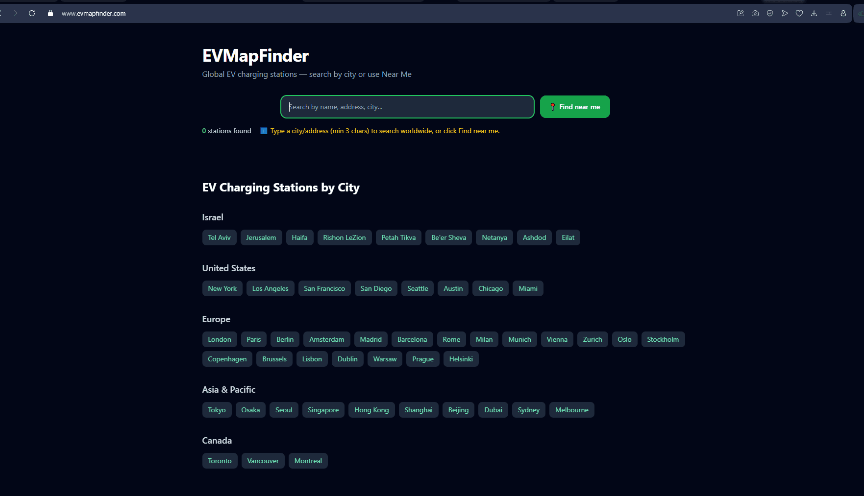 EVMapFinder — Find EV Charging Stations screenshot 1