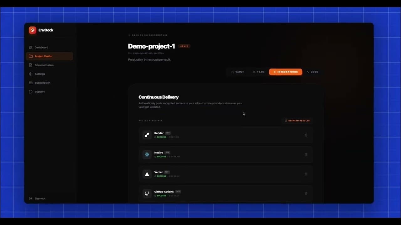EnvDock screenshot 1