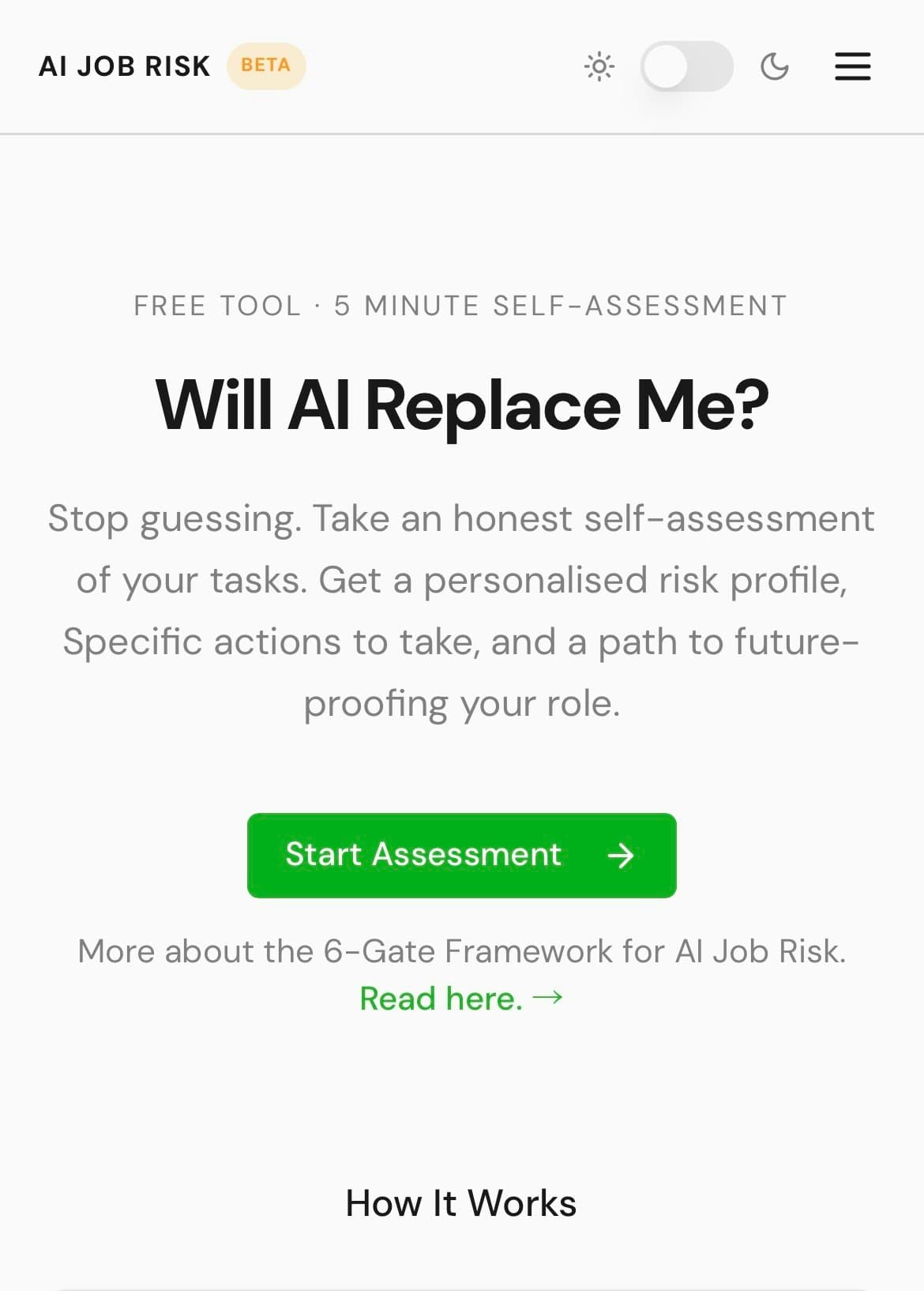 What’s My AI Job Risk screenshot 1