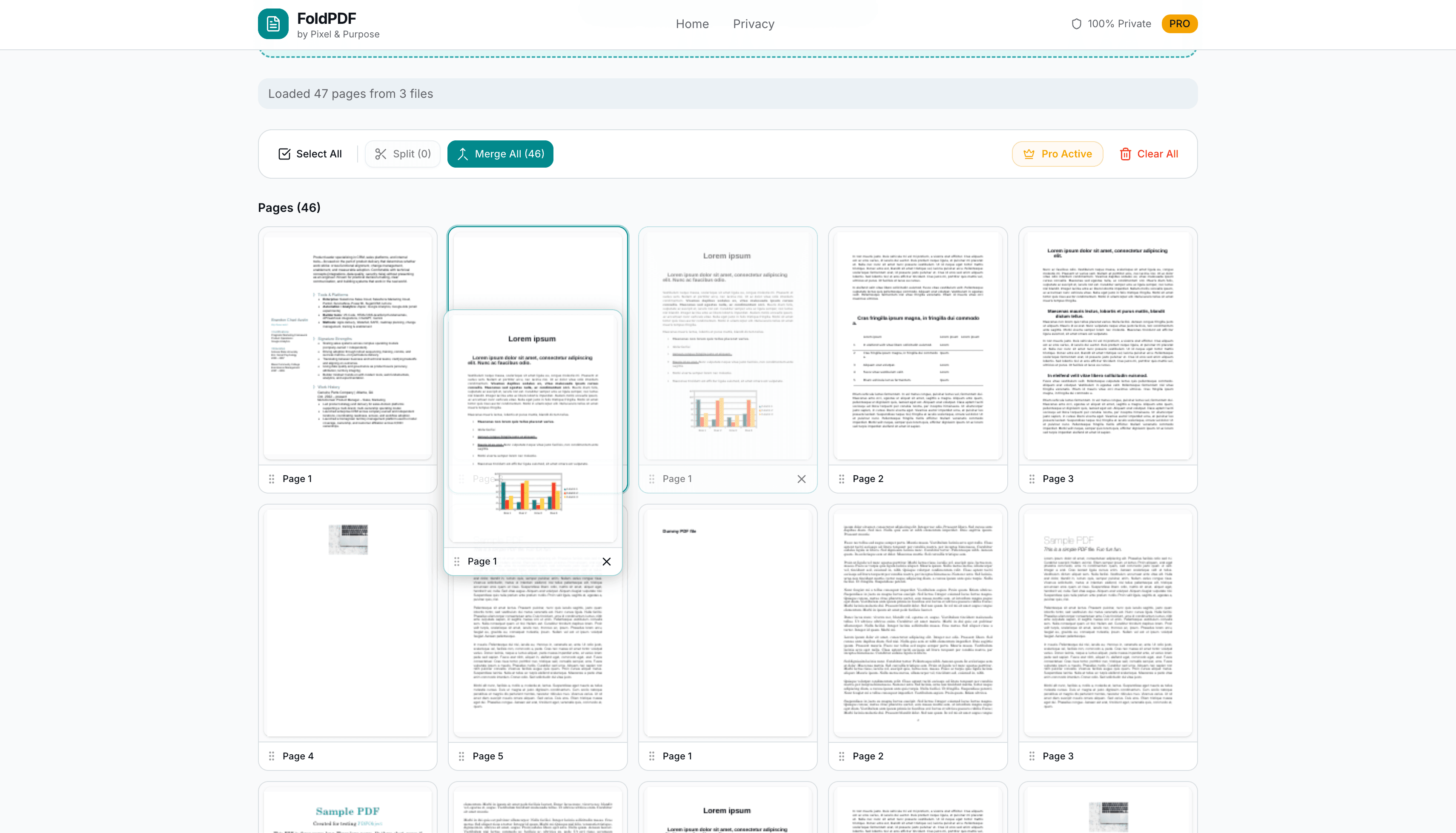 FoldPDF screenshot 2