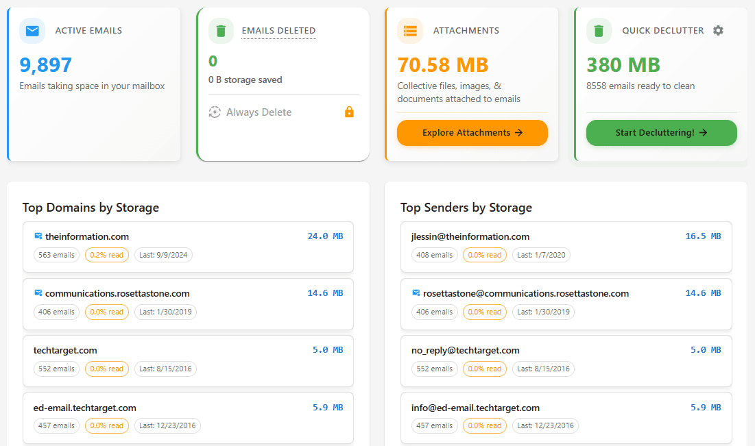 EmailSlim screenshot 2