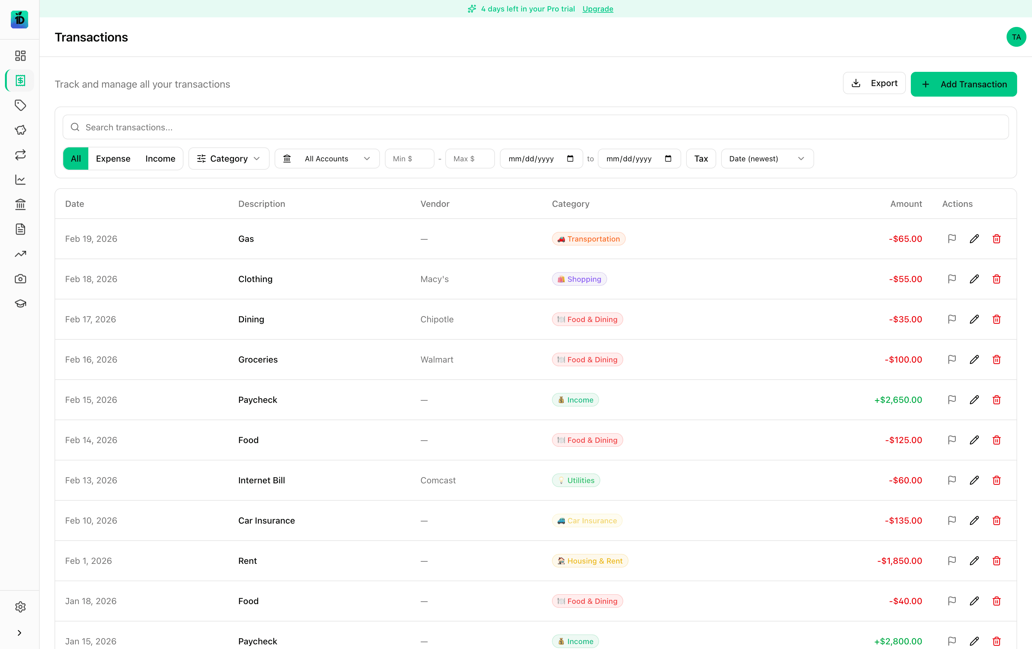 1Dash — Pocket Accountant screenshot 5