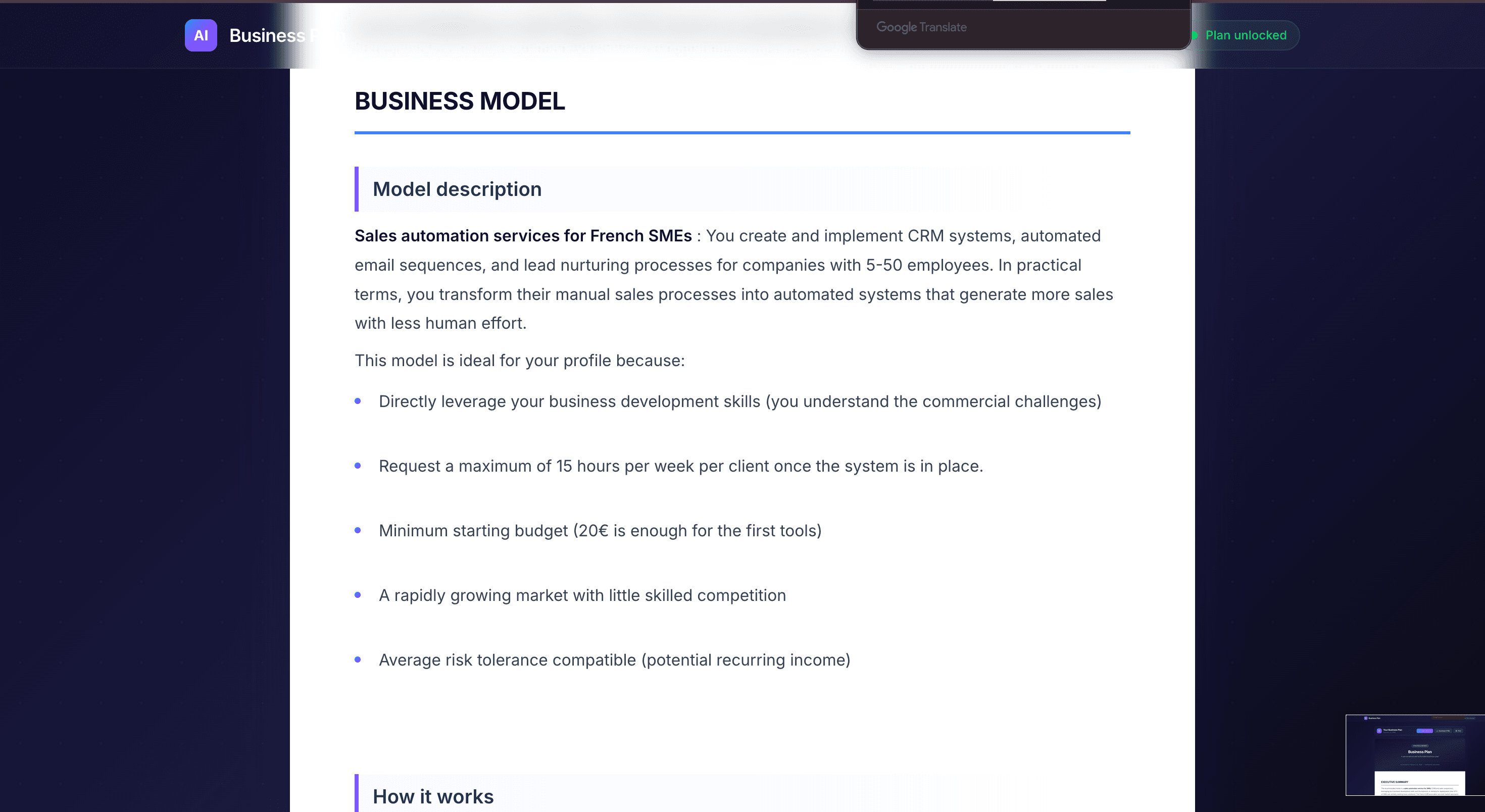 AI Business Plan screenshot 6