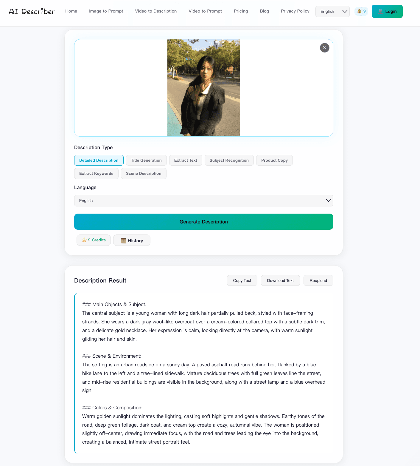 aidescr – AI Image & Video Describer screenshot 1