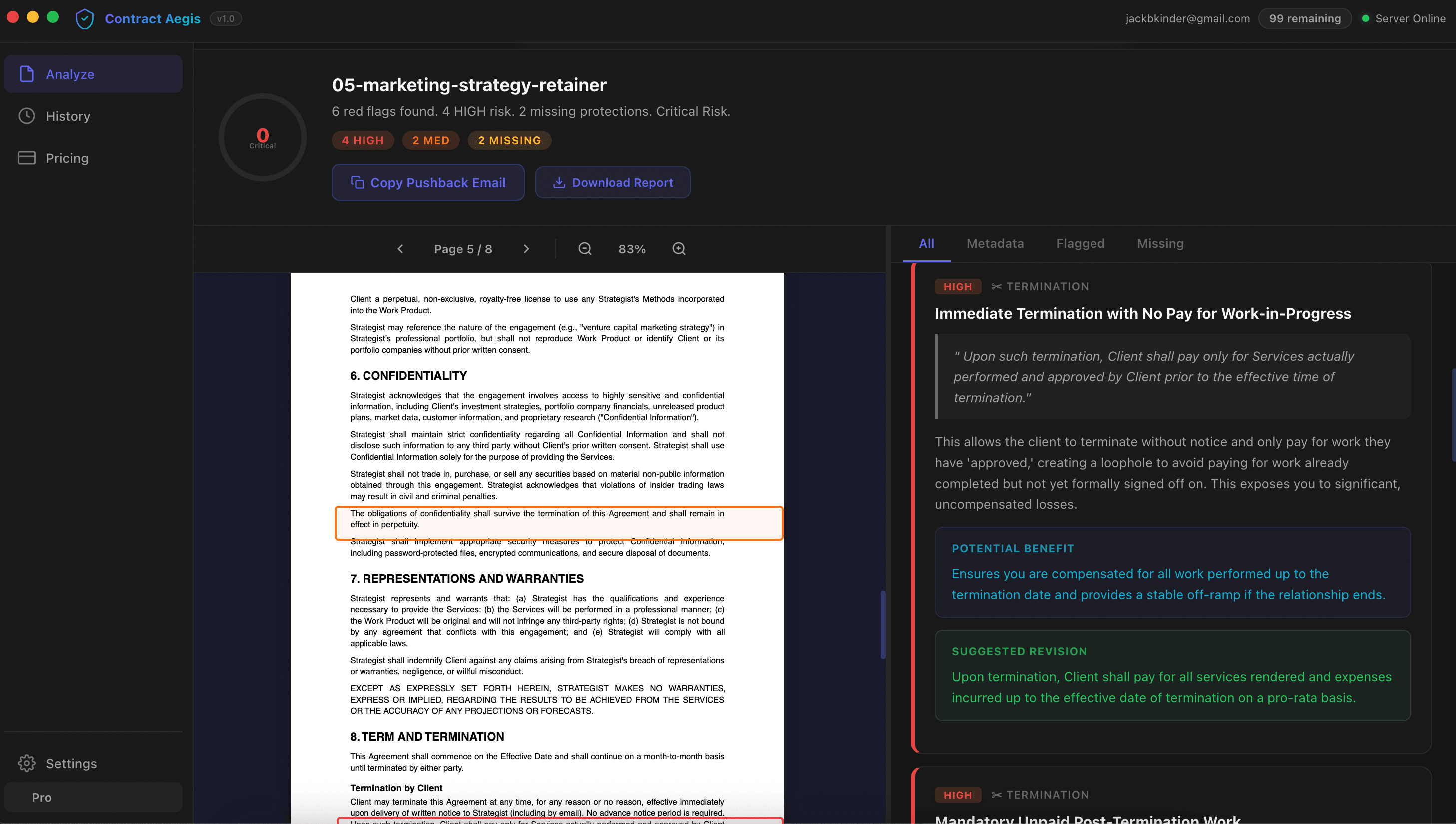 Contract Aegis - AI Contract Reviewer screenshot 5