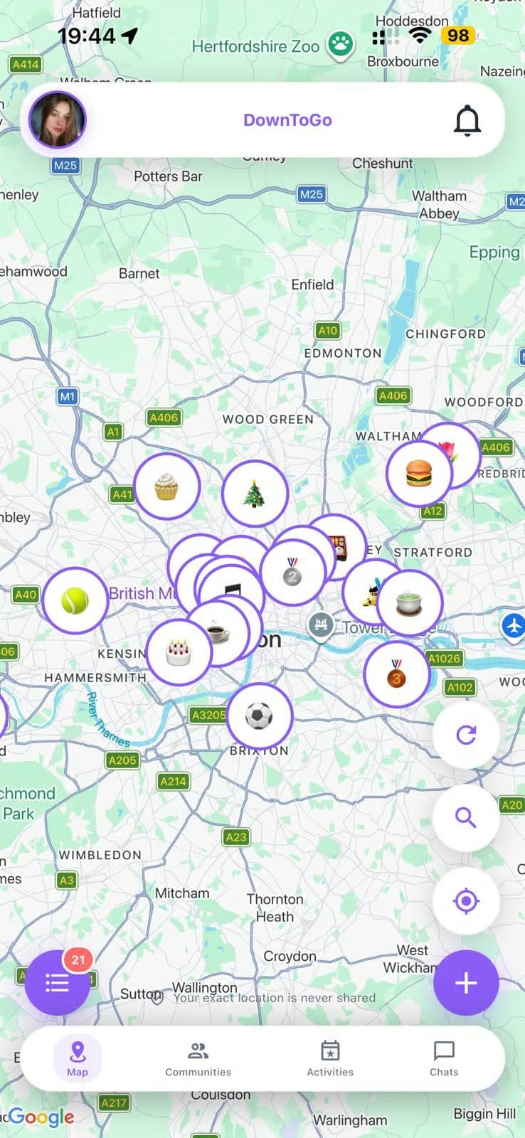 DownToGo - Find your YES people screenshot 1