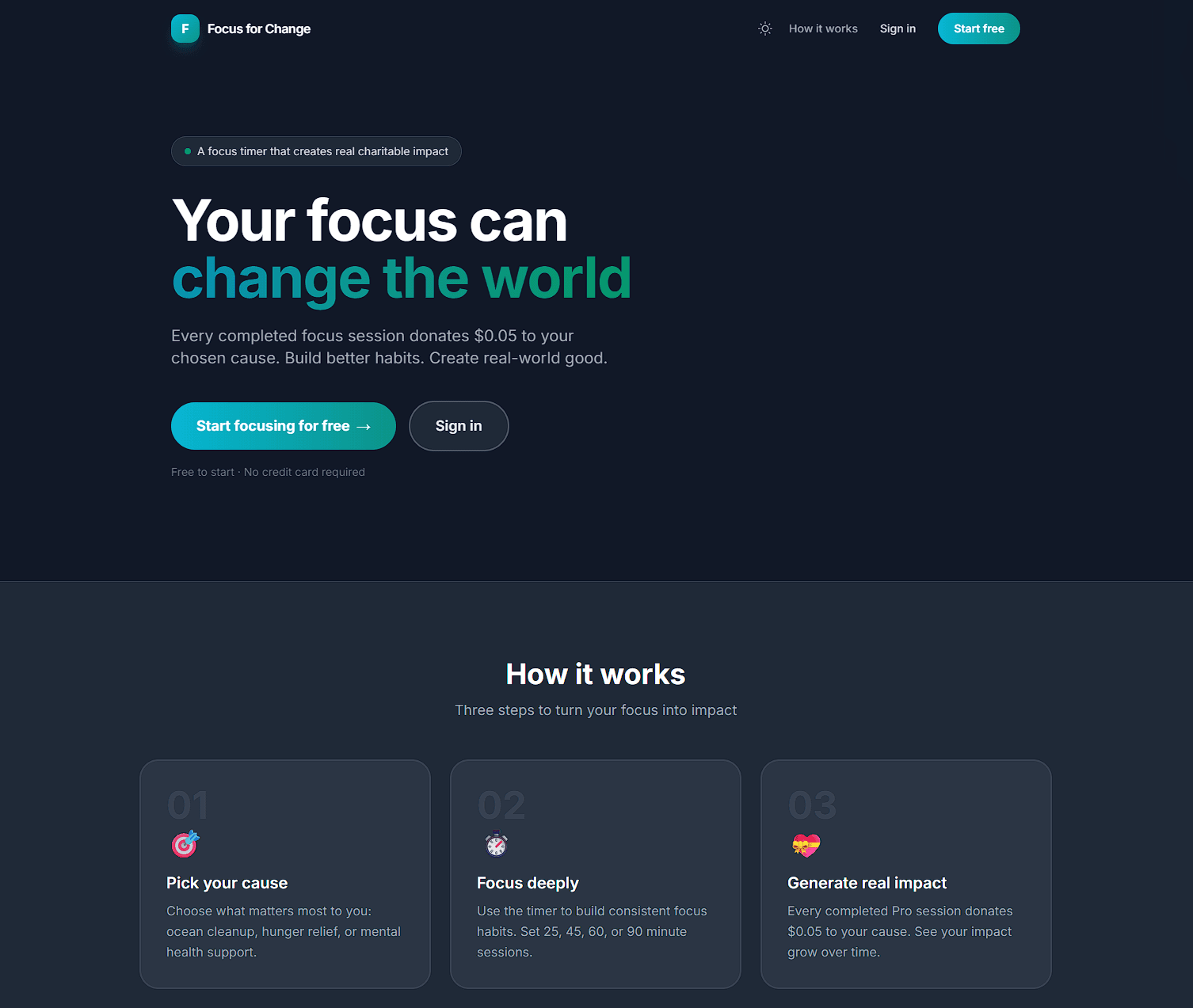 Focus for Change screenshot 1