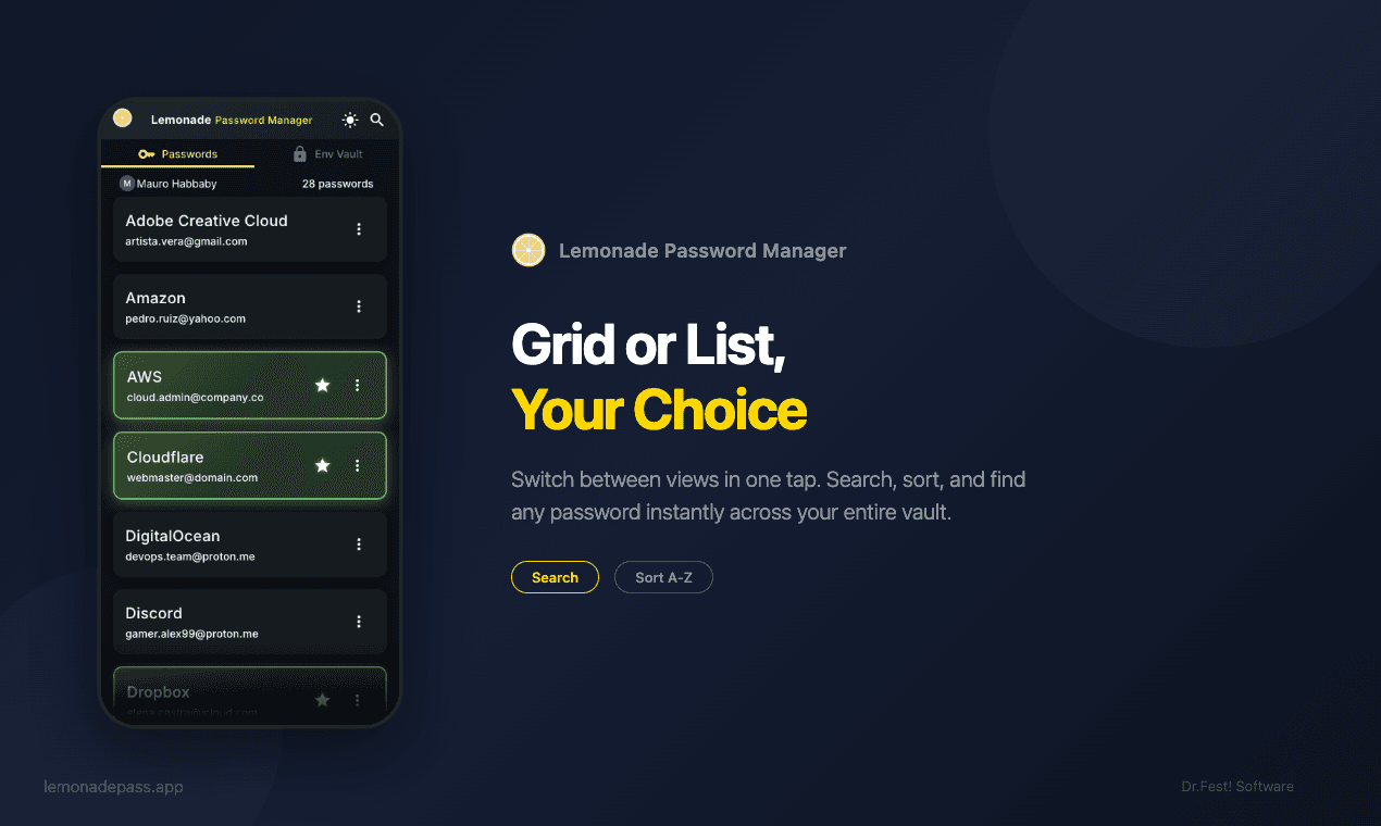 Lemonade Password Manager screenshot 8