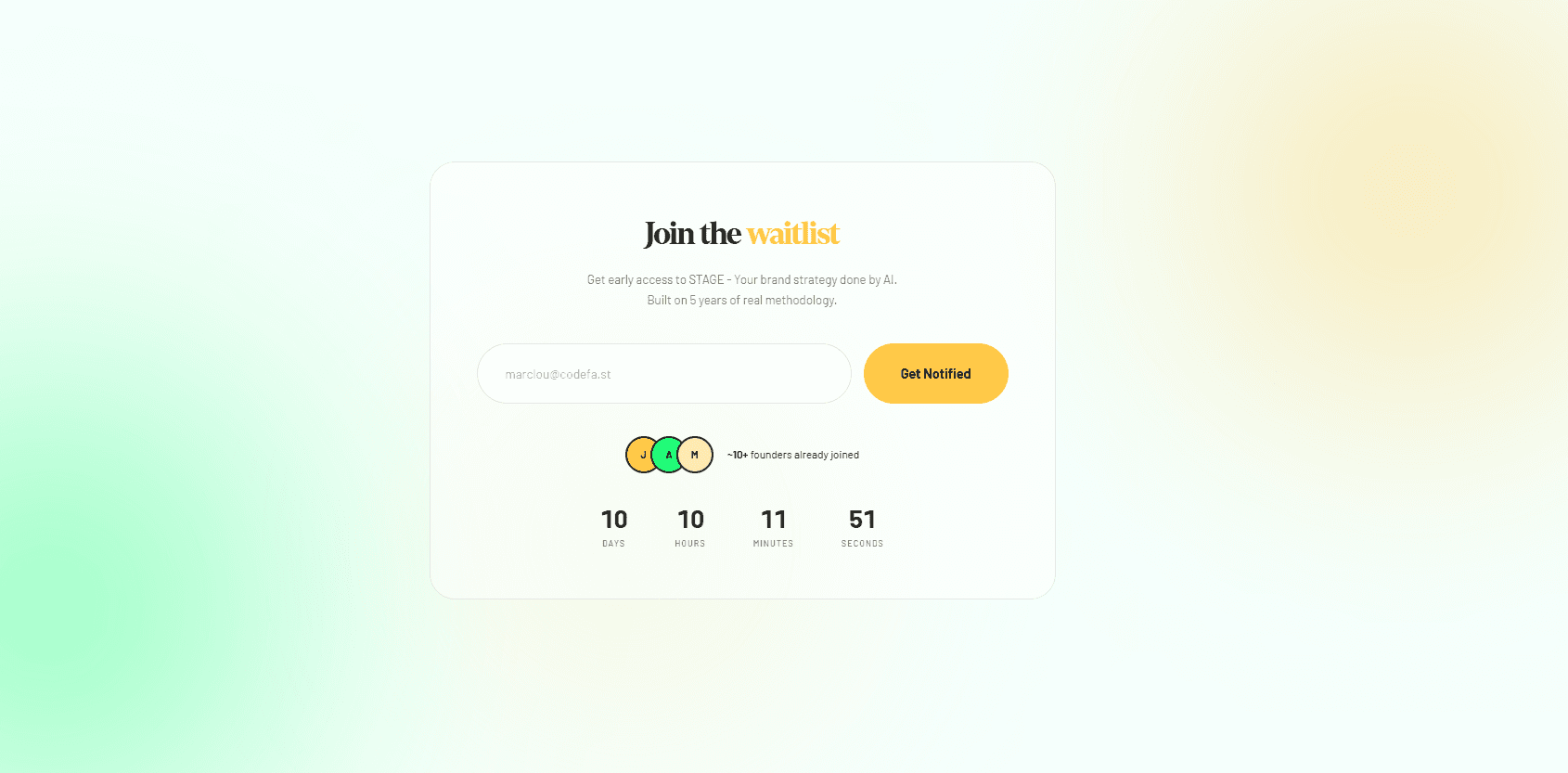 Stage — AI brand strategist screenshot 1