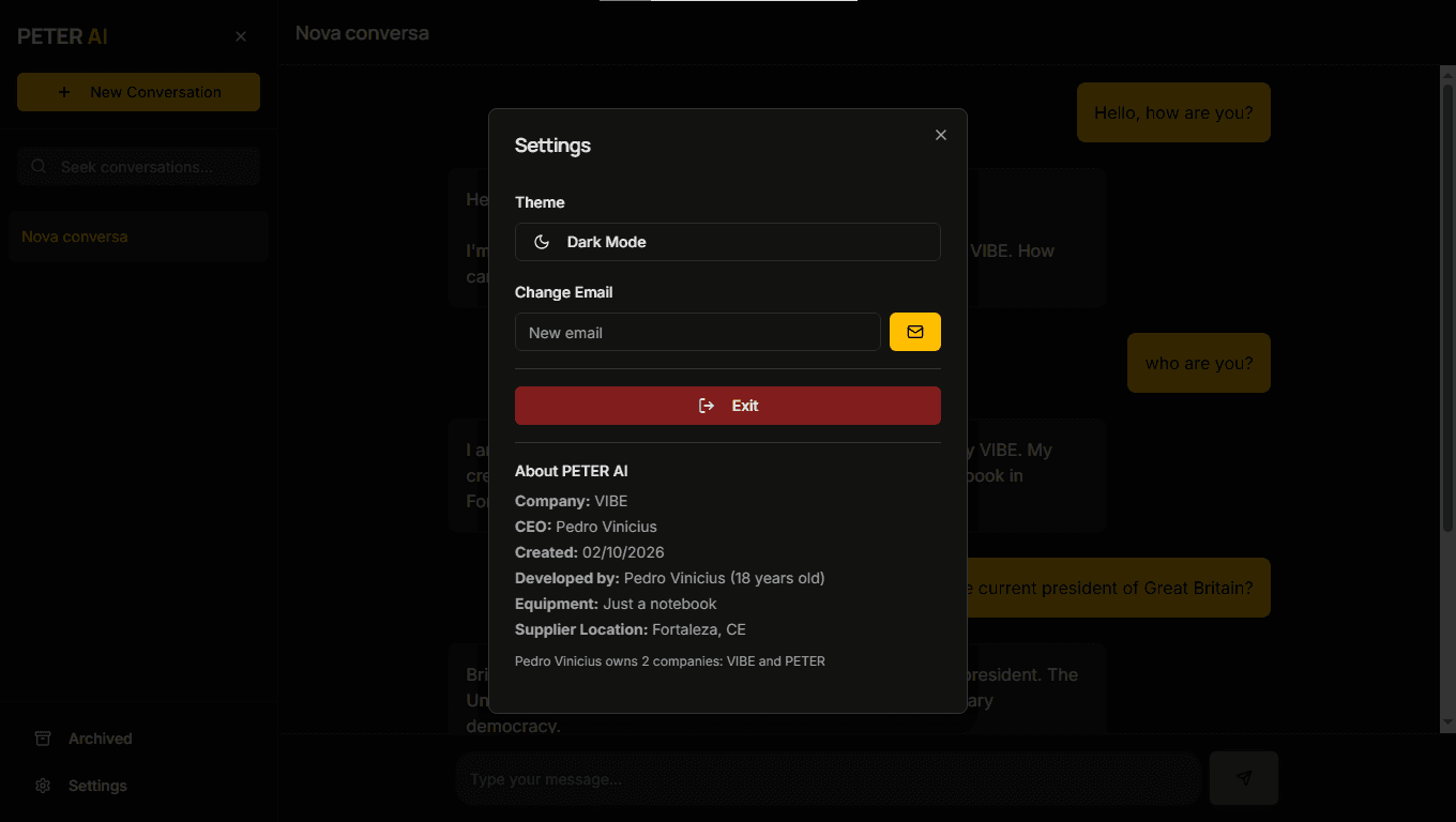 PETER AI screenshot 2