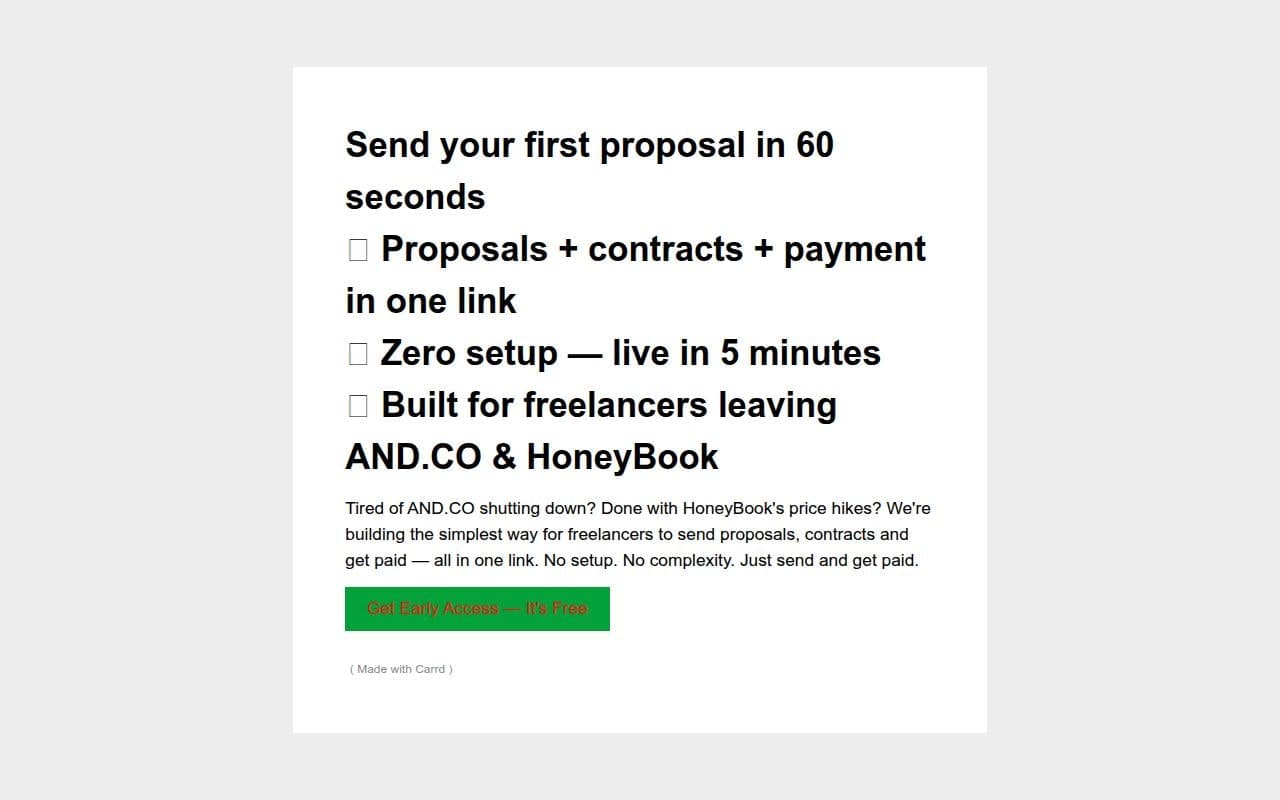 ProposalOS screenshot 1