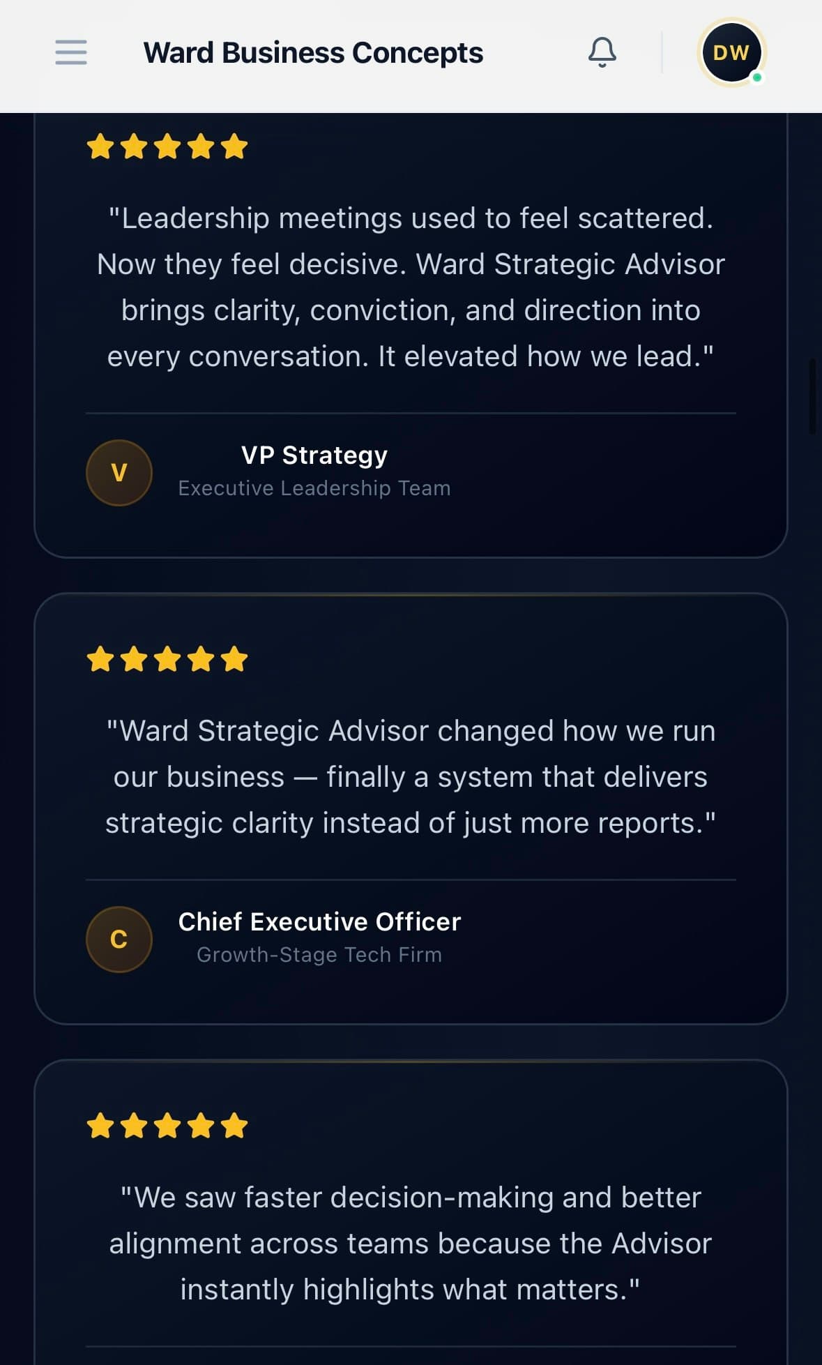 Ward Strategic Advisor (WSA) screenshot 15
