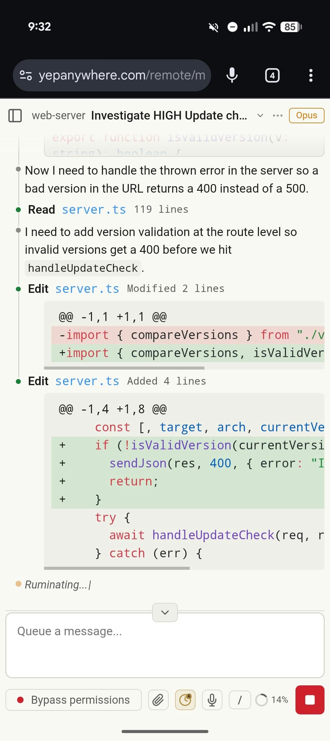 Yep Anywhere screenshot 2