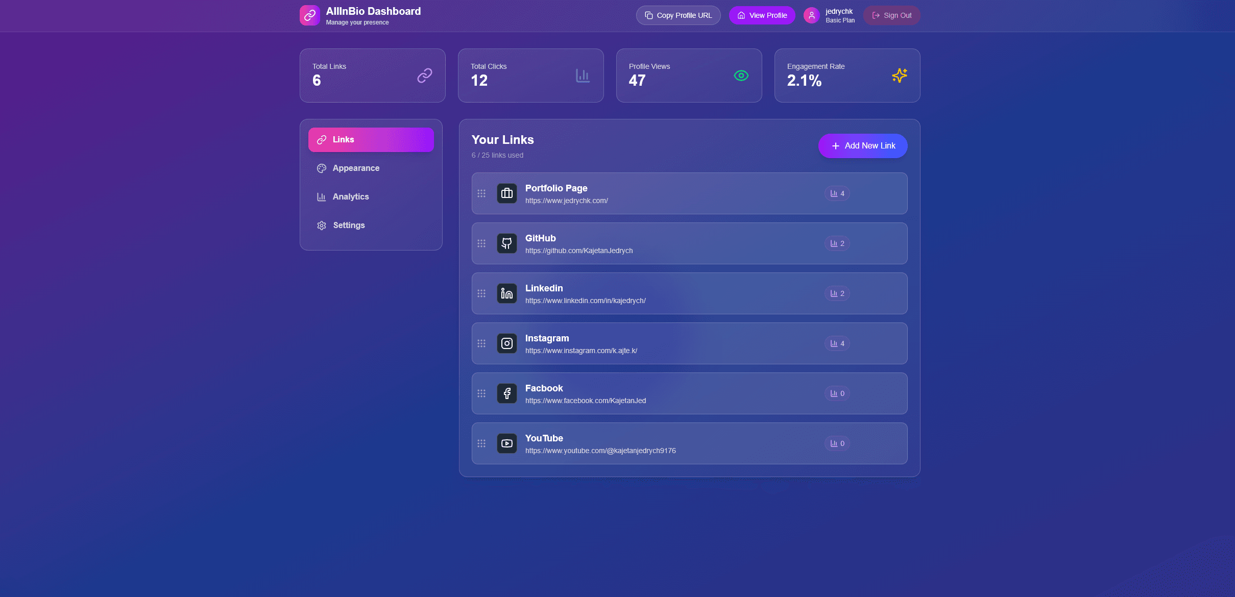 AllInBio screenshot 2