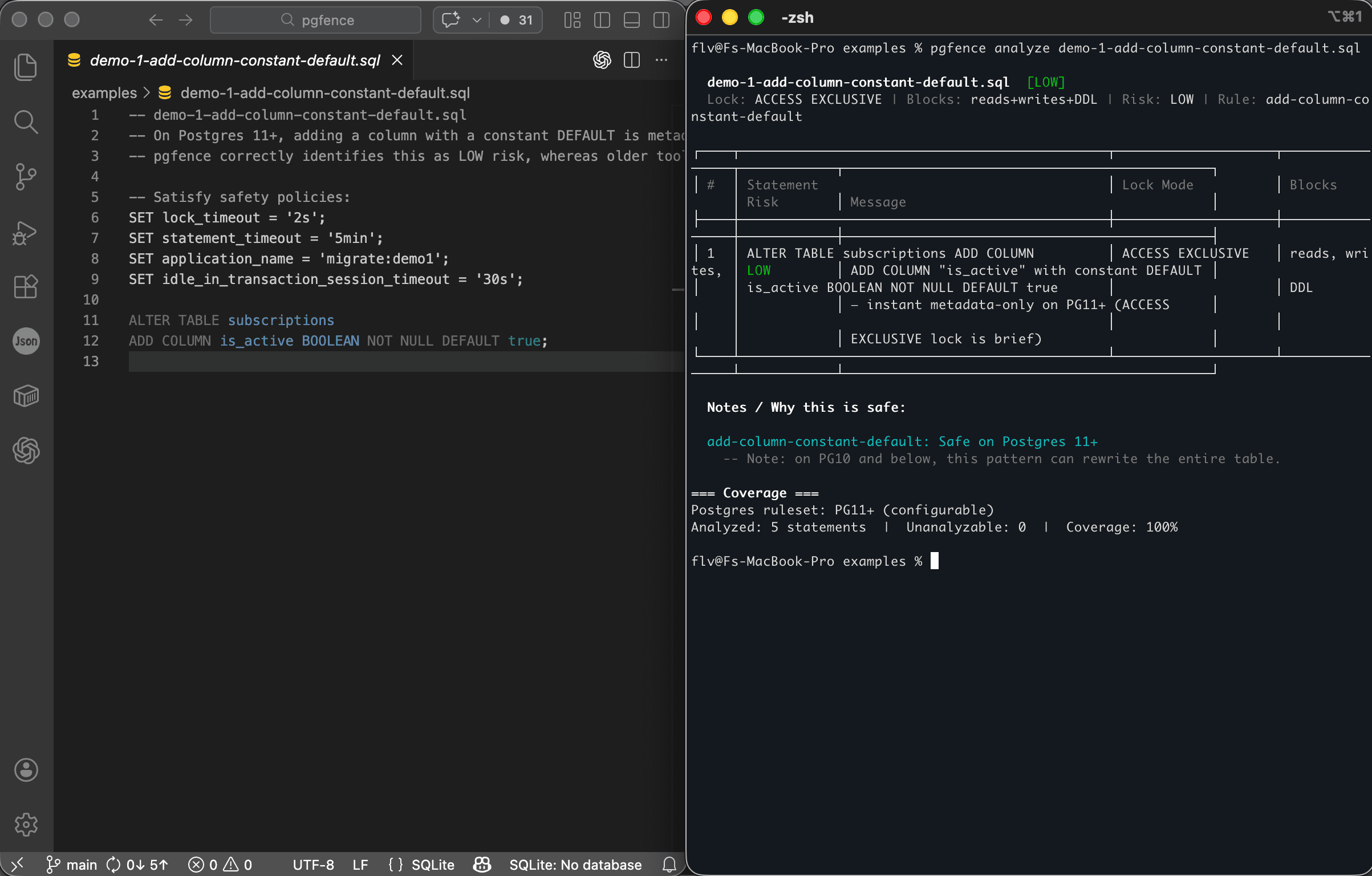 pgfence screenshot 1