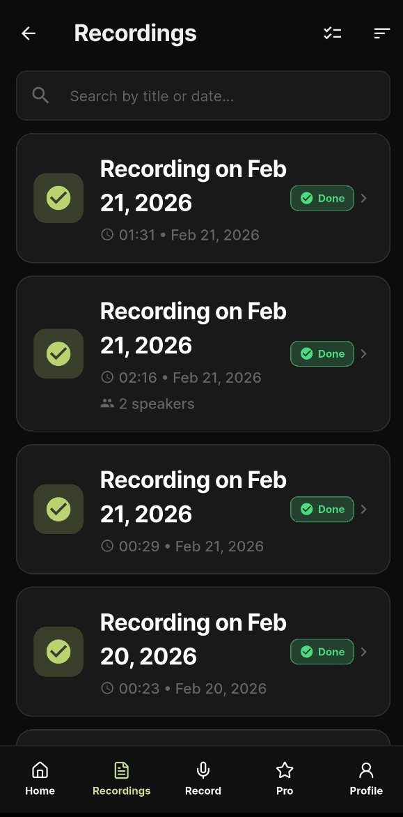 Voxyq - audio & video to text screenshot 4