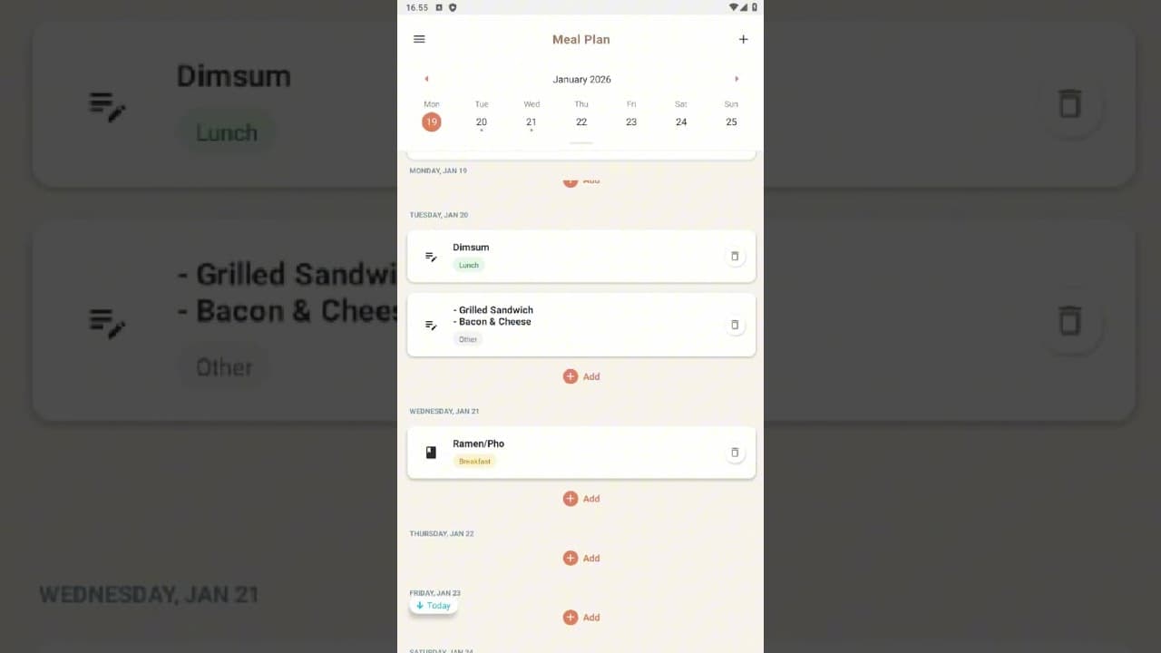 Mummy’s Cooking: Meal Planner screenshot 1