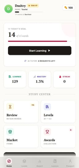 Russian Learning Dictionary with AI