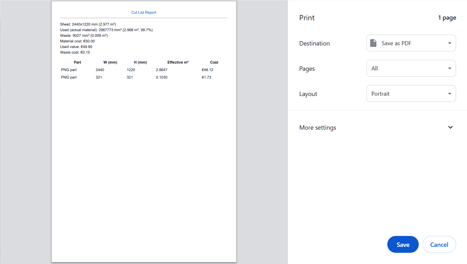 Visual Cut List screenshot 8