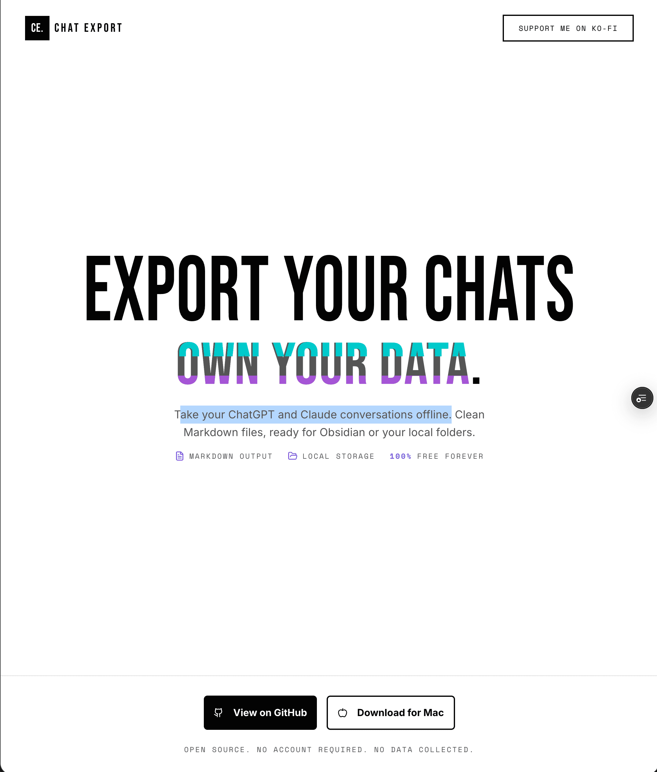 Chat Export screenshot 1