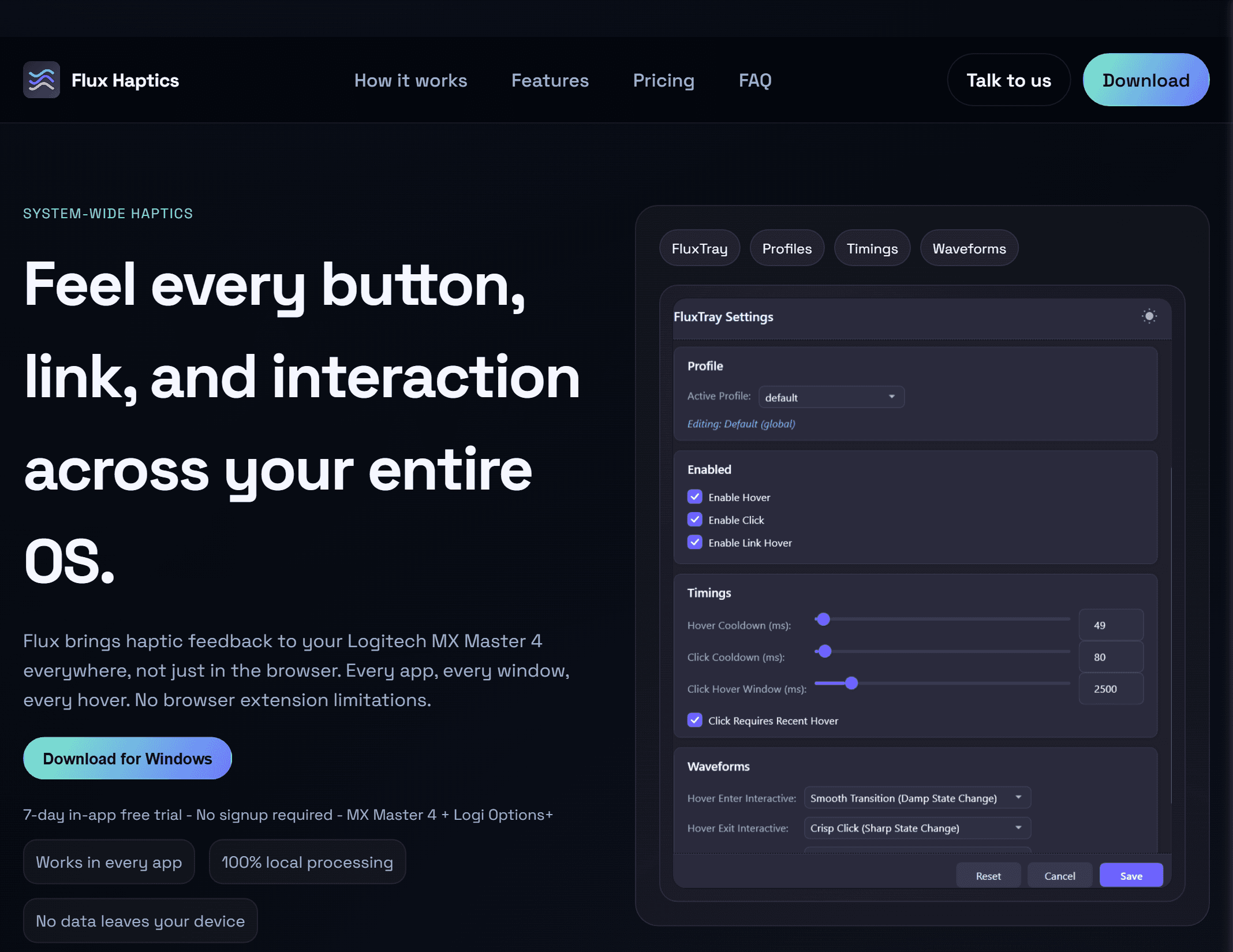 Flux Haptics screenshot 1