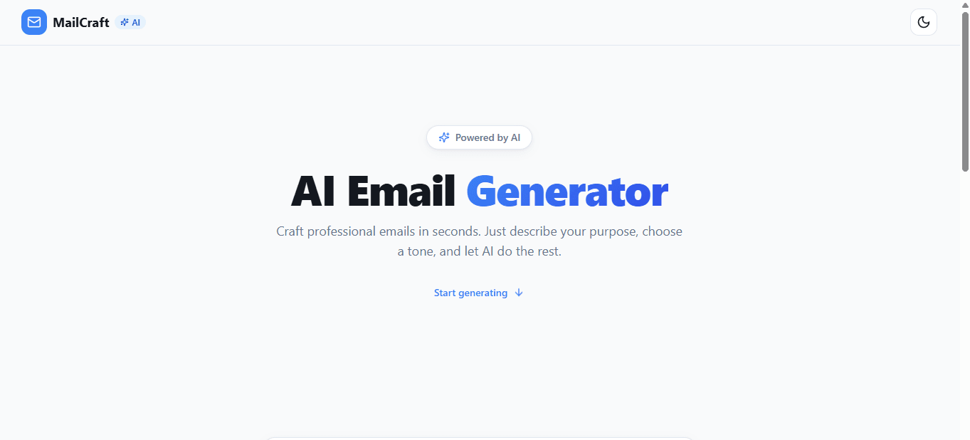 AI Email Generator screenshot 1