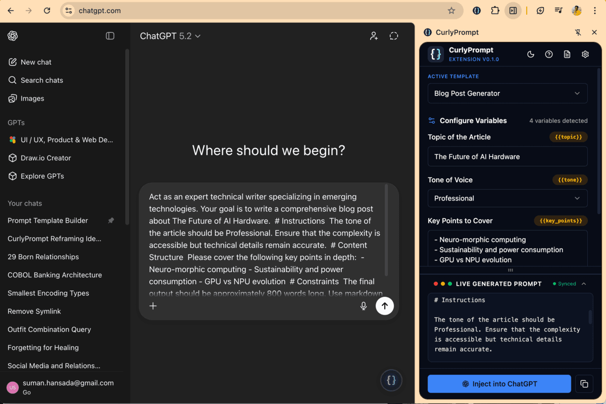 CurlyPrompt screenshot 5