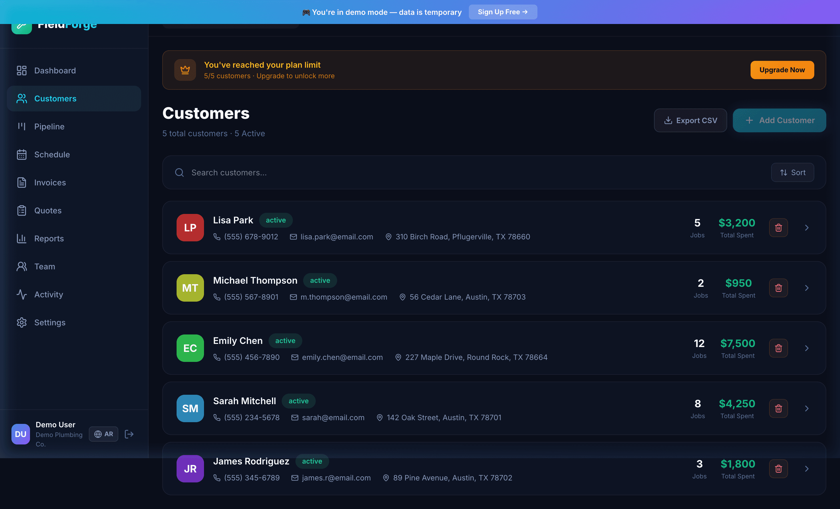 FieldForge - CRM for Contractors screenshot 1